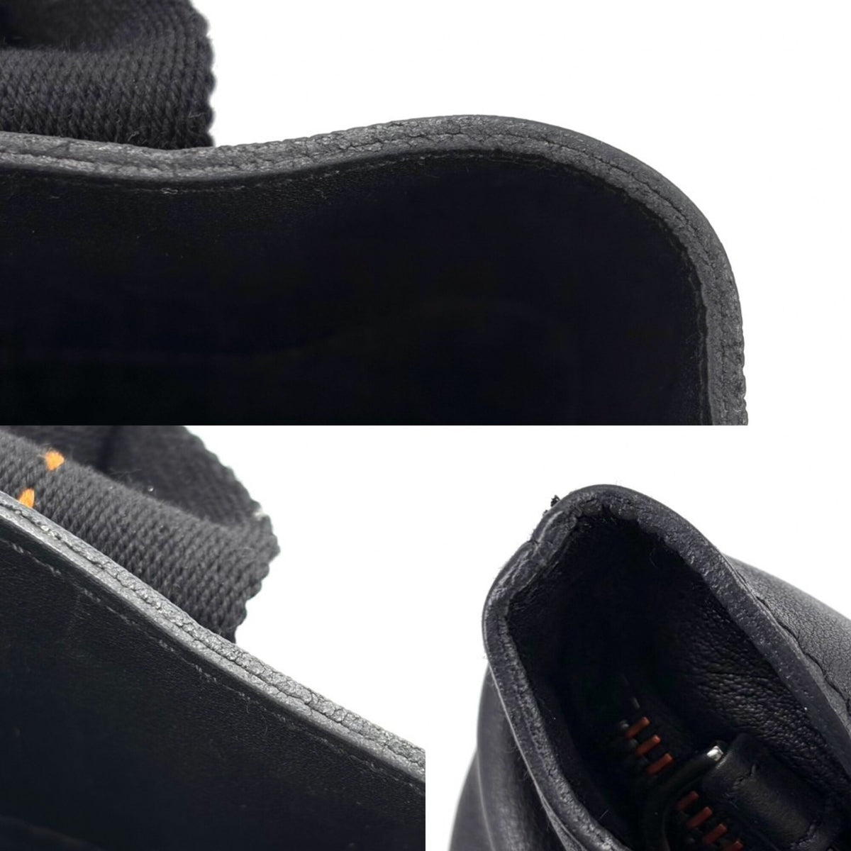 Hermes Black Veau Derma Handbag Shoulder Bag (Pre-Owned)