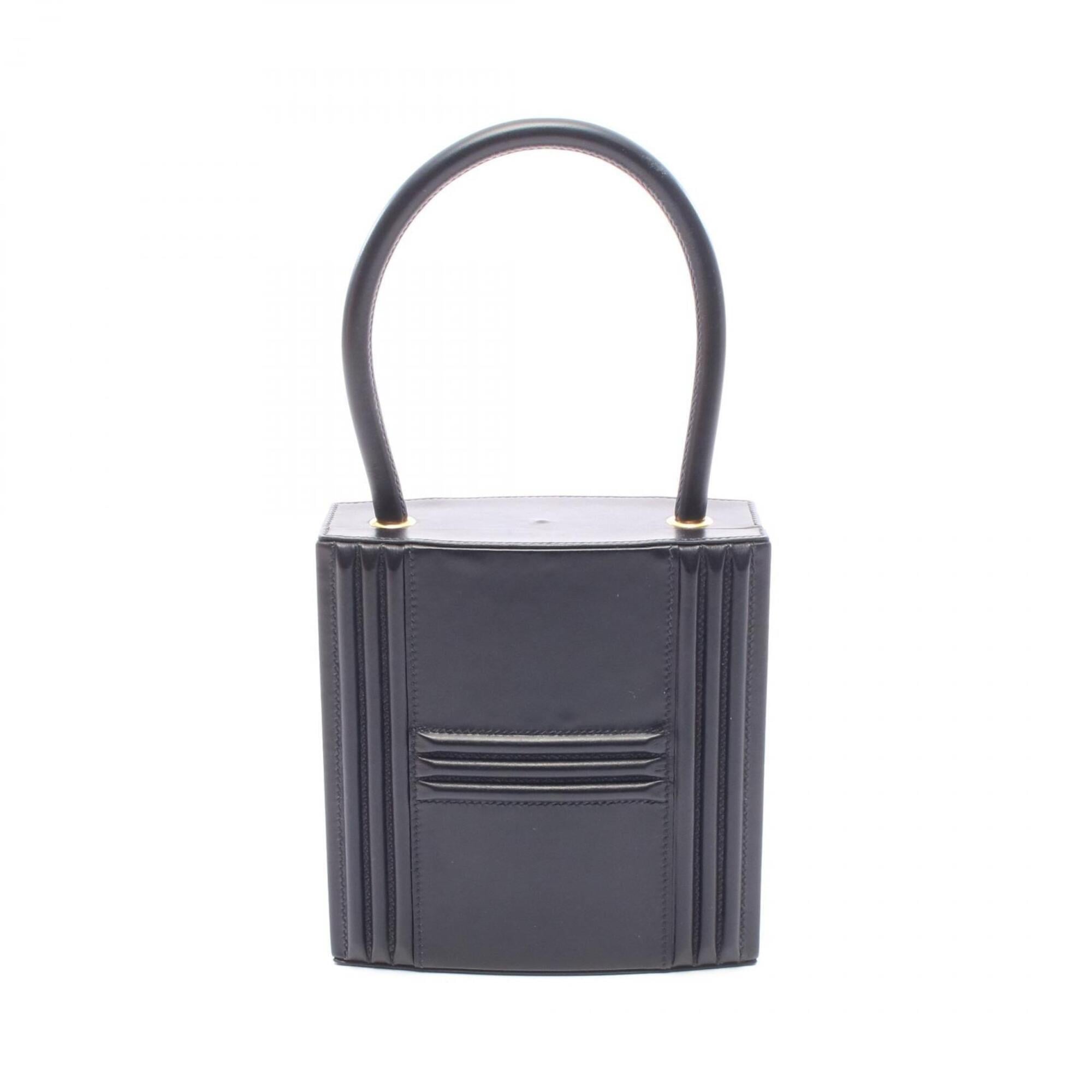 Hermes Black Box Calf Leather Handbag (Pre-Owned)