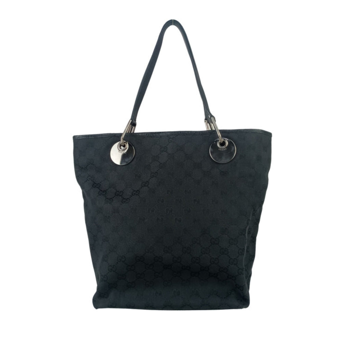 Gucci Gg Canvas Black Gg Canvas Tote Bag (Pre-Owned)