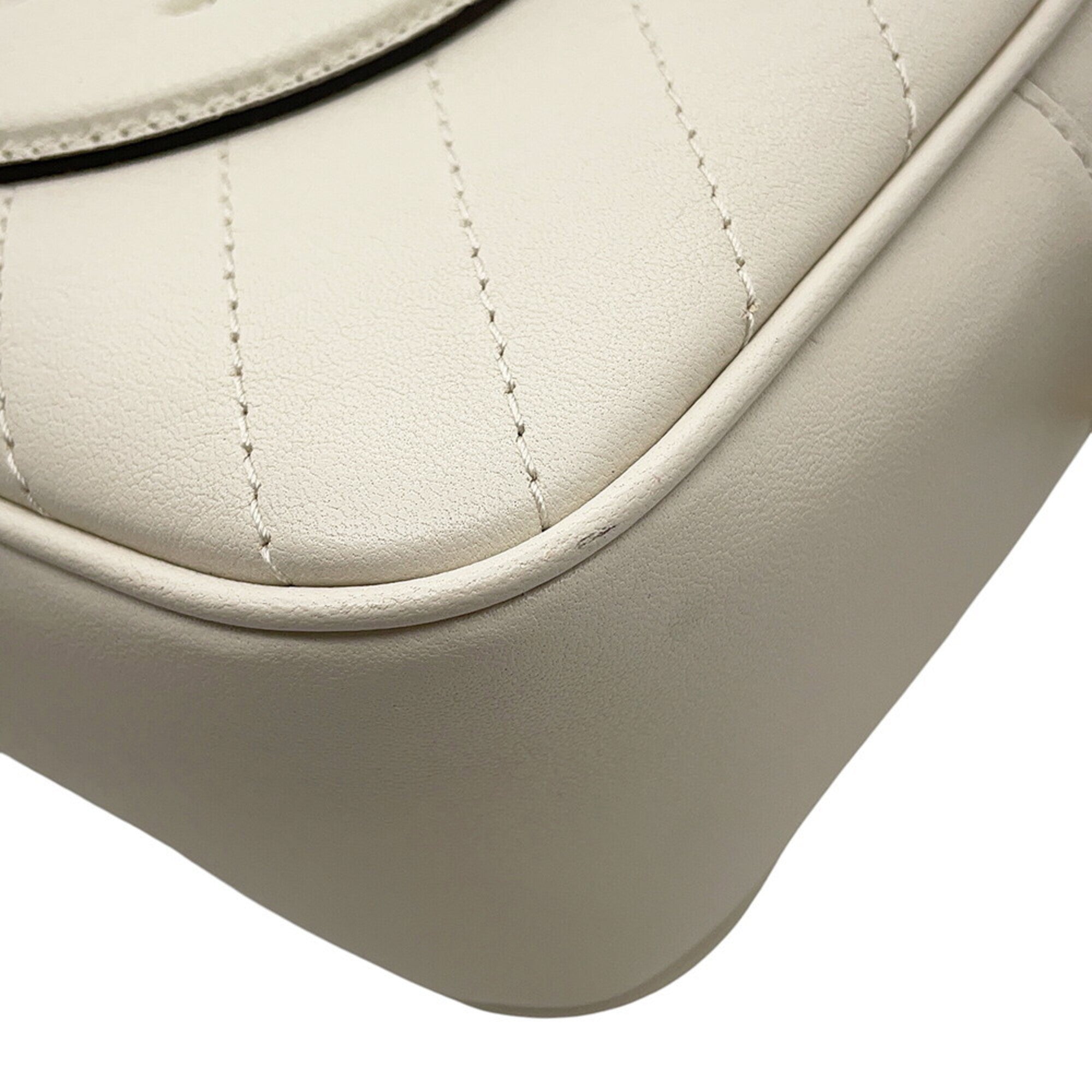 Gucci Ivory Leather Handbag Shoulder Bag (Pre-Owned)