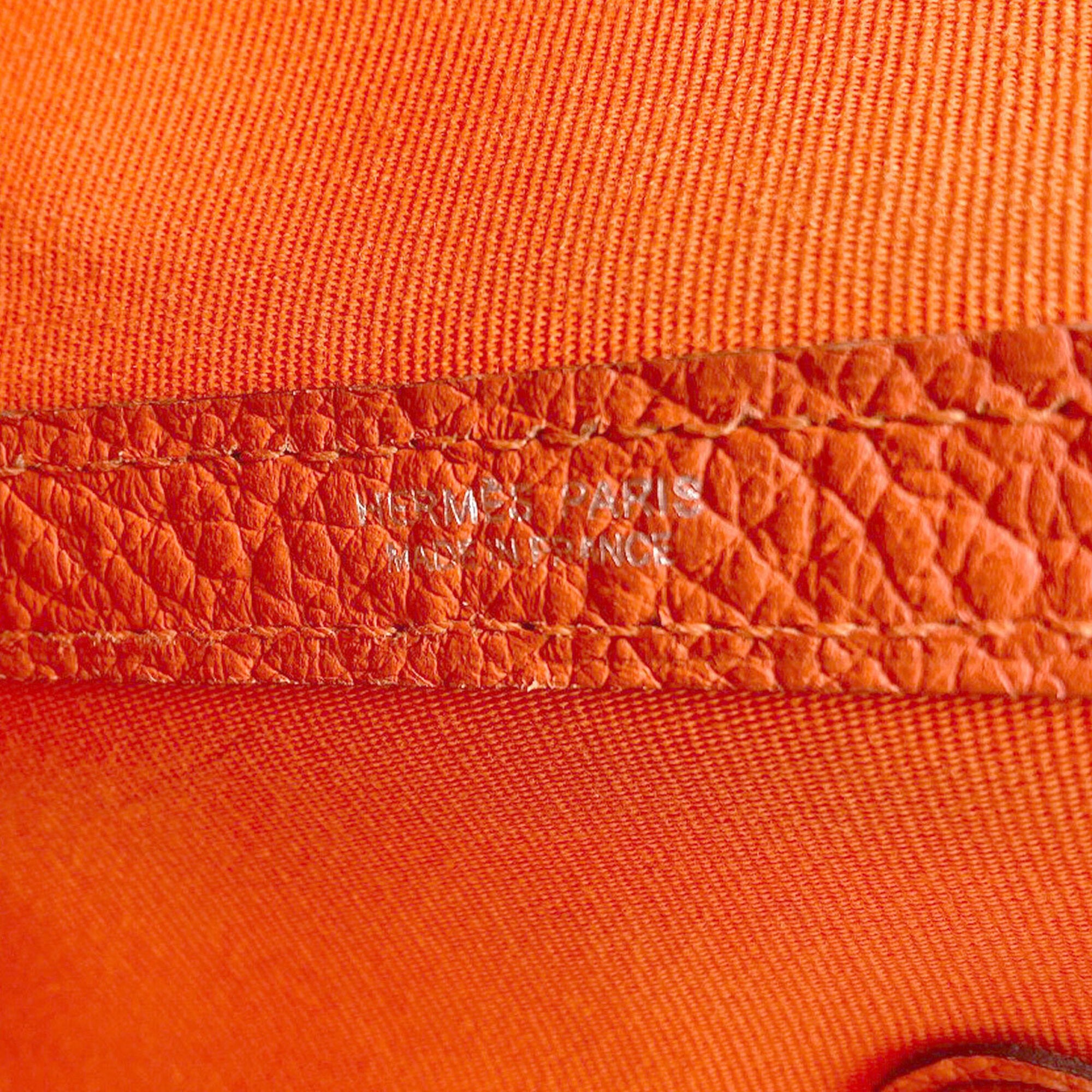 Hermes Orange Toile Officier Tote Bag (Pre-Owned)