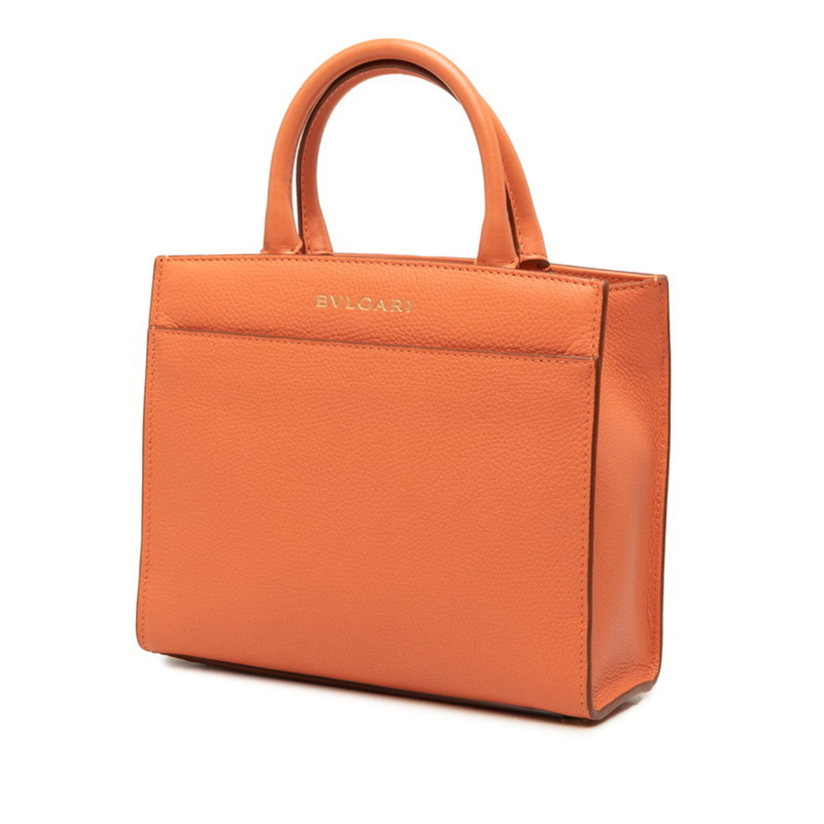 Bvlgari Orange Leather Handbag Shoulder Bag (Pre-Owned)
