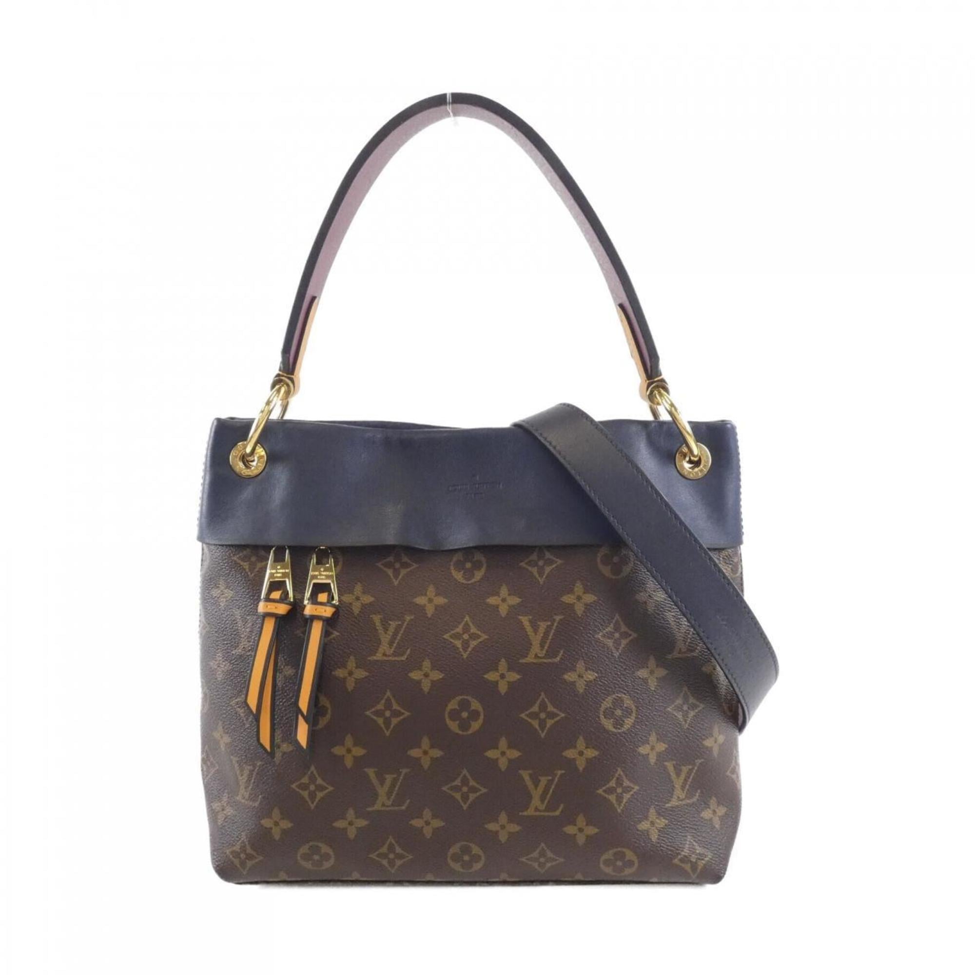 Louis Vuitton Marron Coated Canvas Leather Shoulder Bag (Pre-Owned)