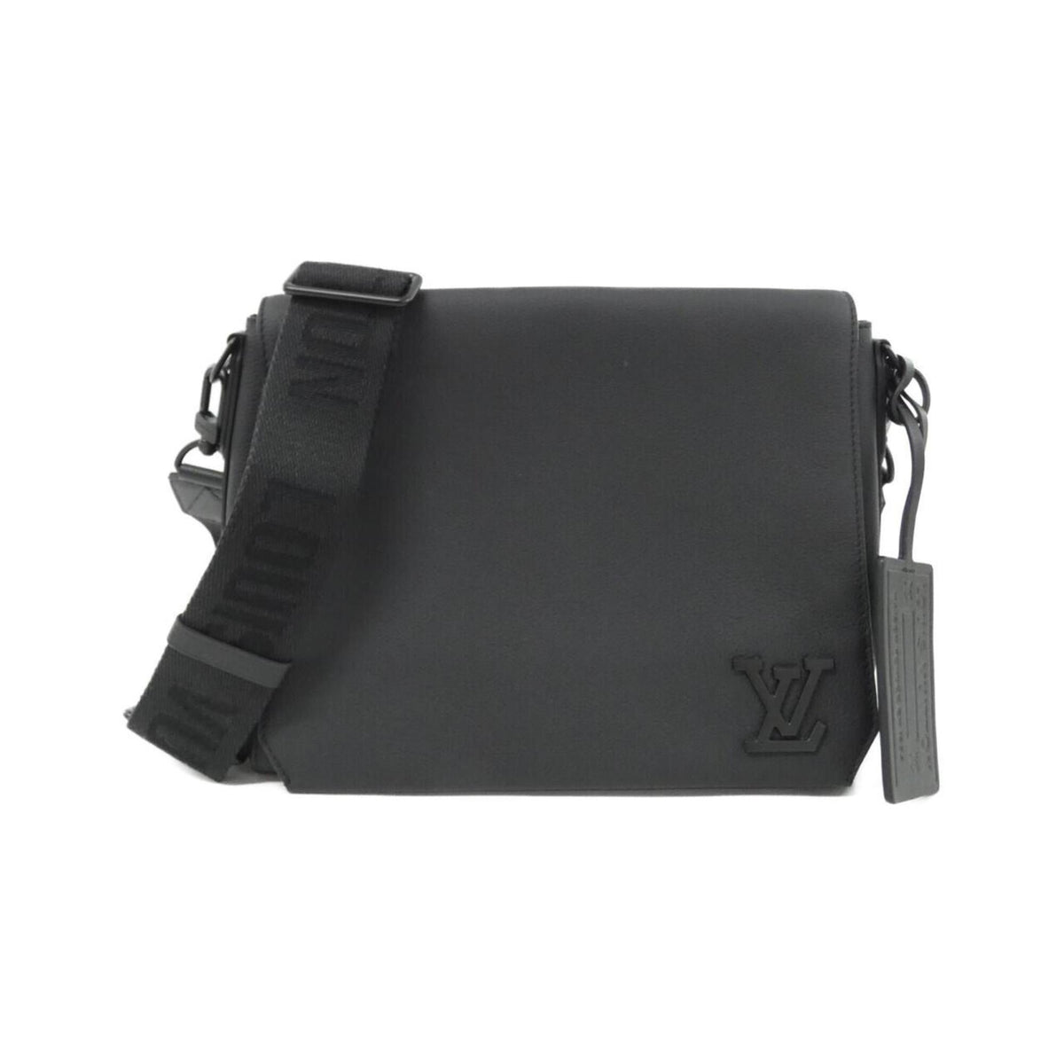 Louis Vuitton Black Leather Shoulder Bag (Pre-Owned)