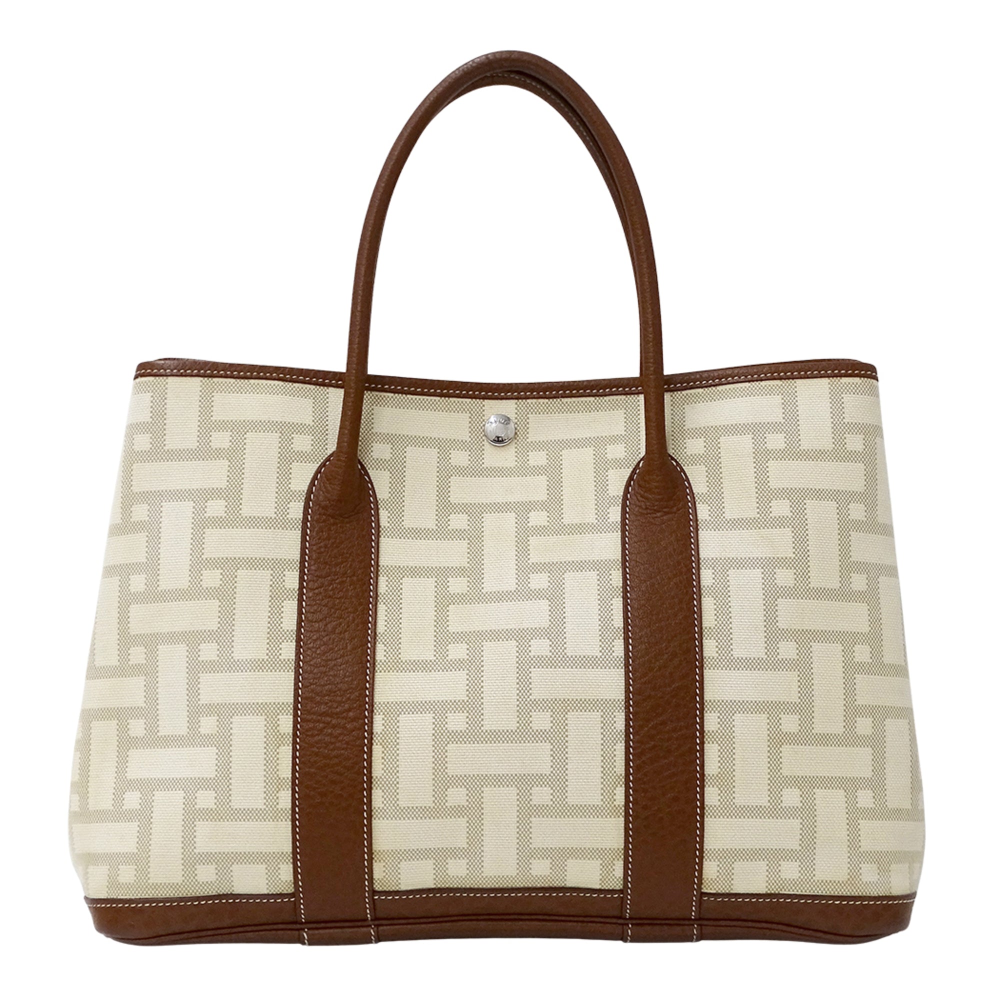 Hermes Brown Handbag Tote Bag (Pre-Owned)