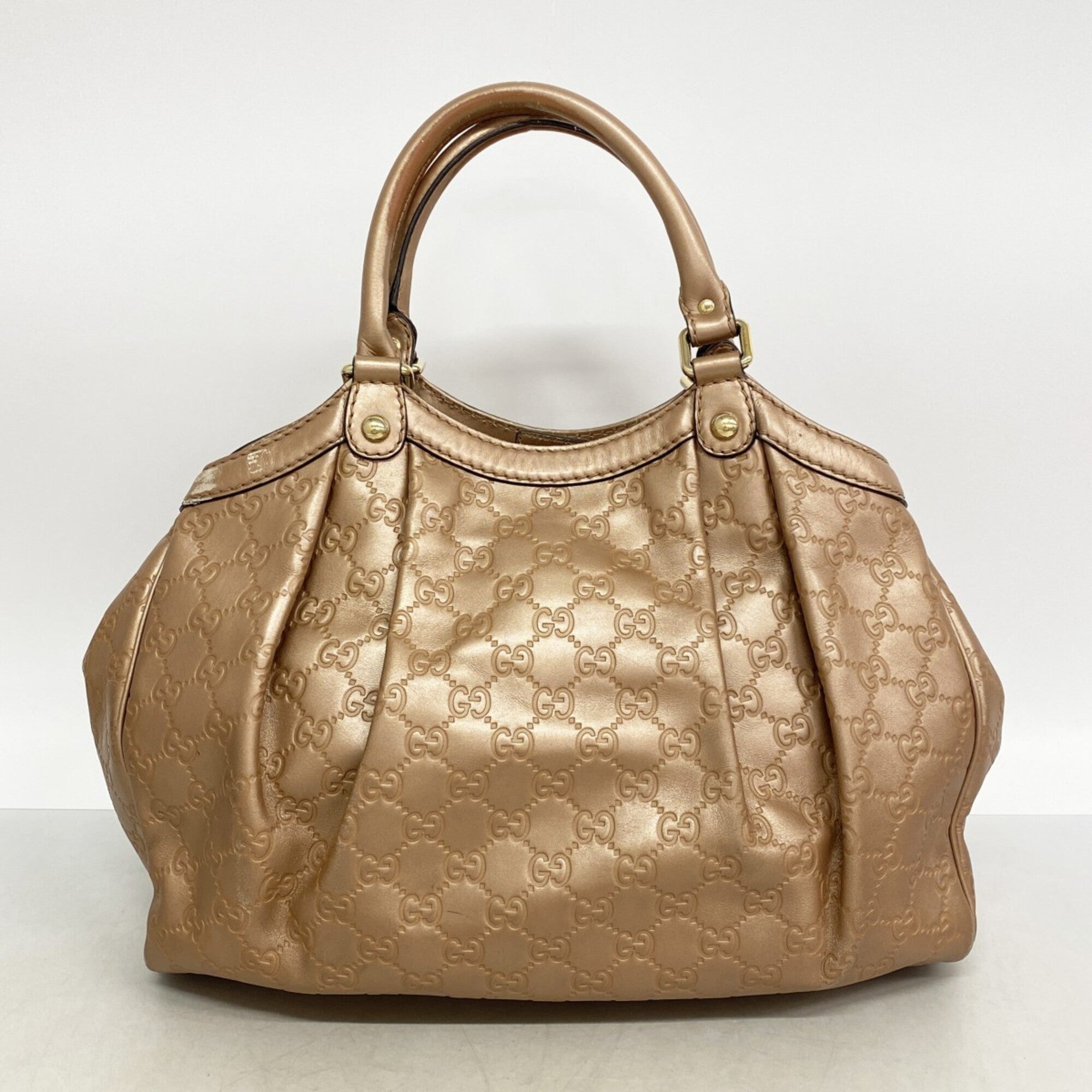 Gucci Pink Leather Tote Bag (Pre-Owned)