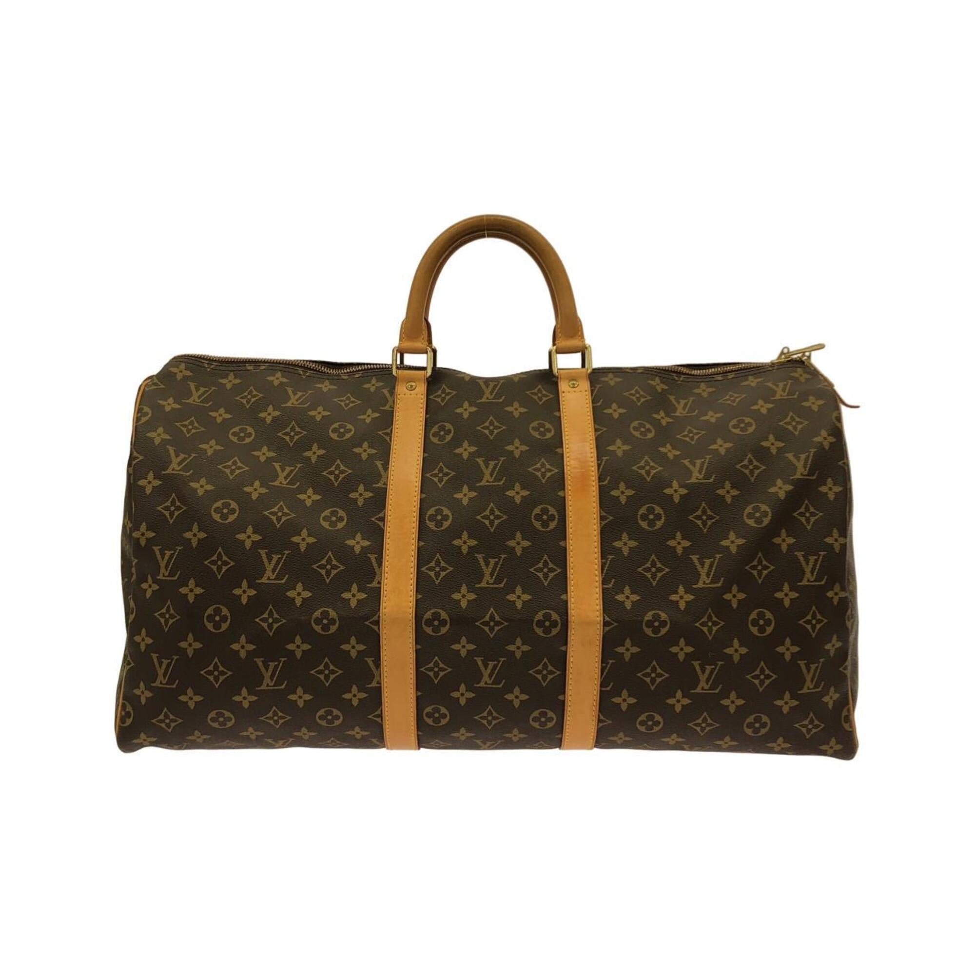 Louis Vuitton Monogram Marron Coated Canvas Boston Bag (Pre-Owned)