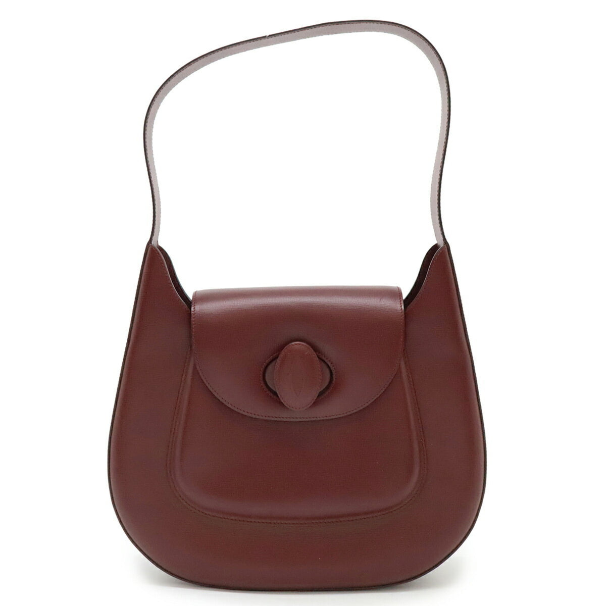 Cartier Bordeaux Leather Shoulder Bag (Pre-Owned)