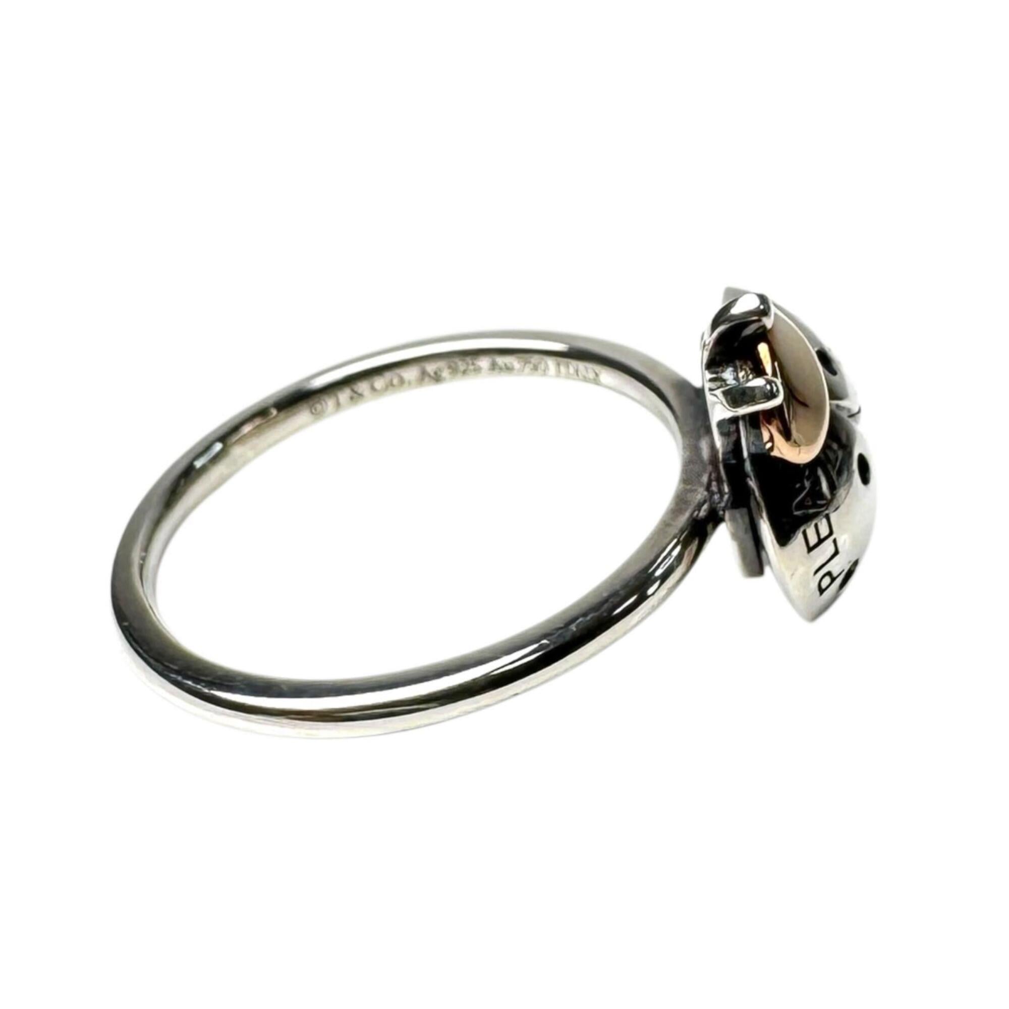 Tiffany Gold Silver Sterling Silver 925 Band Ring (Pre-Owned)
