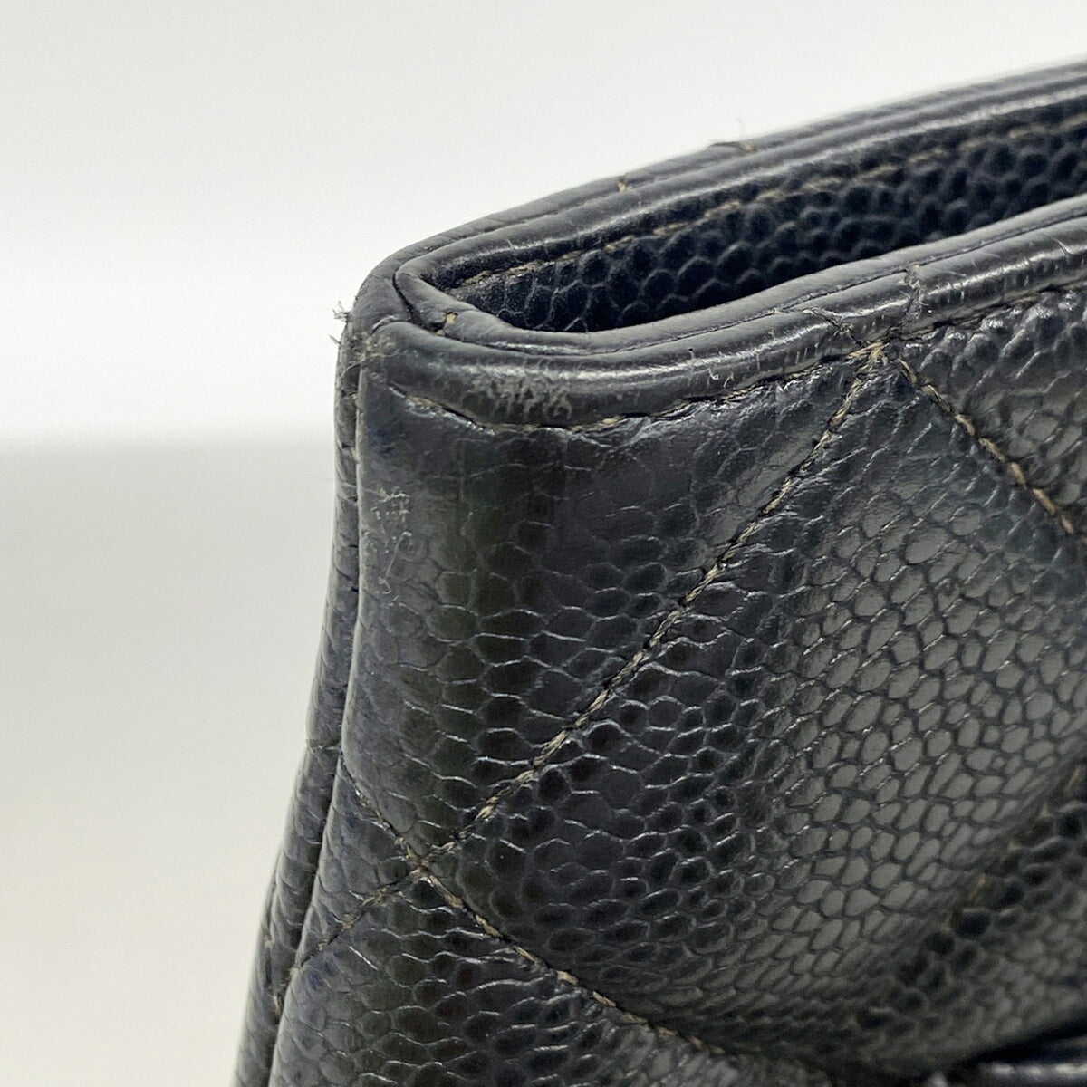 Chanel Black Grained Calfskin Tote Bag (Pre-Owned)