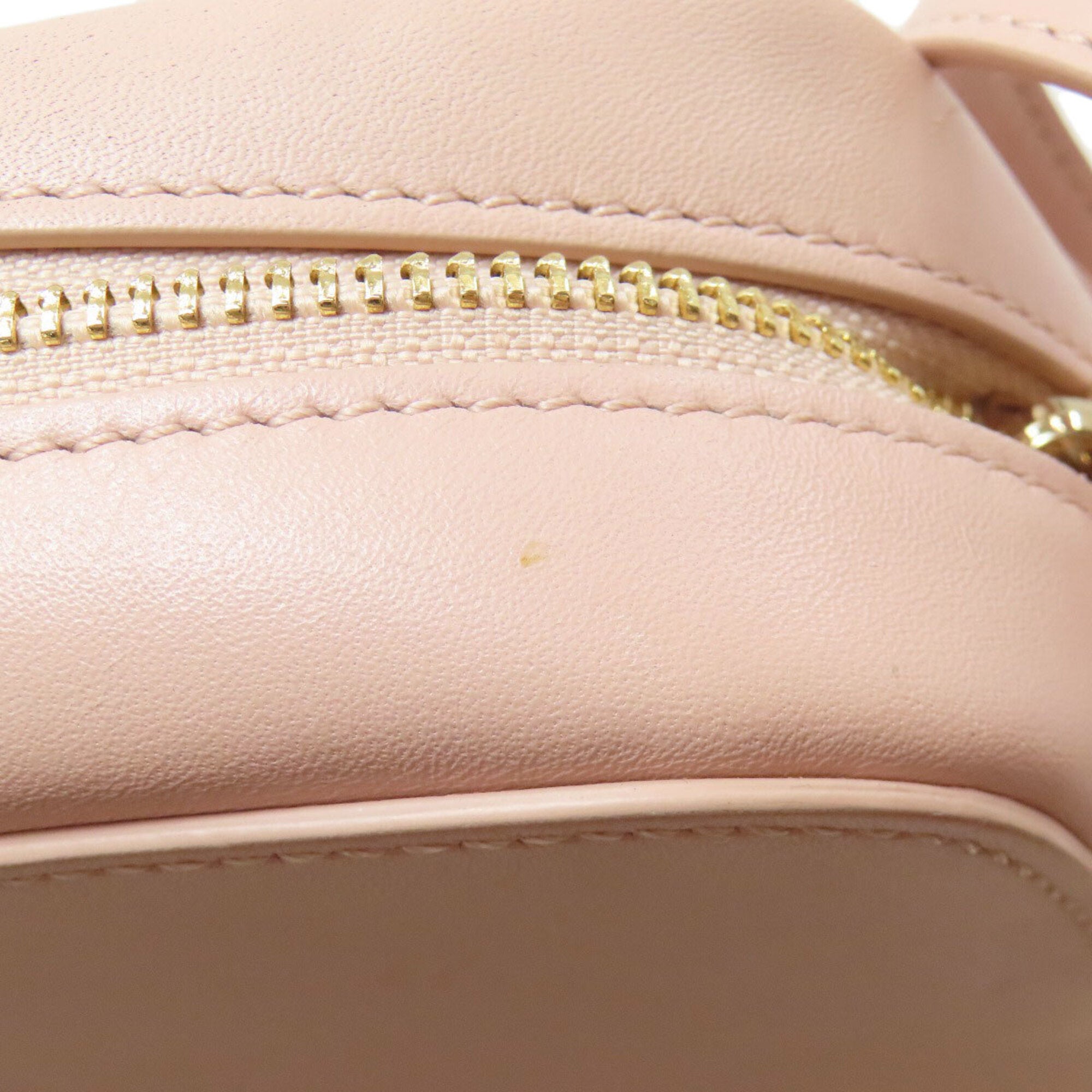 Versace Pink Leather Shoulder Bag (Pre-Owned)
