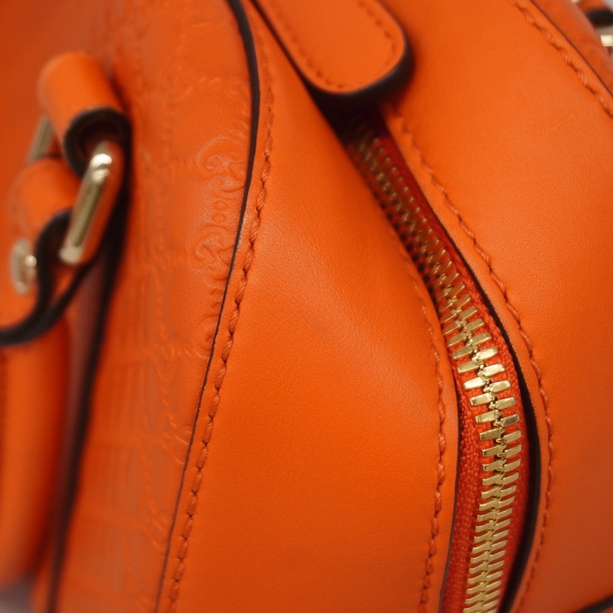 Gucci Orange Leather Handbag (Pre-Owned)
