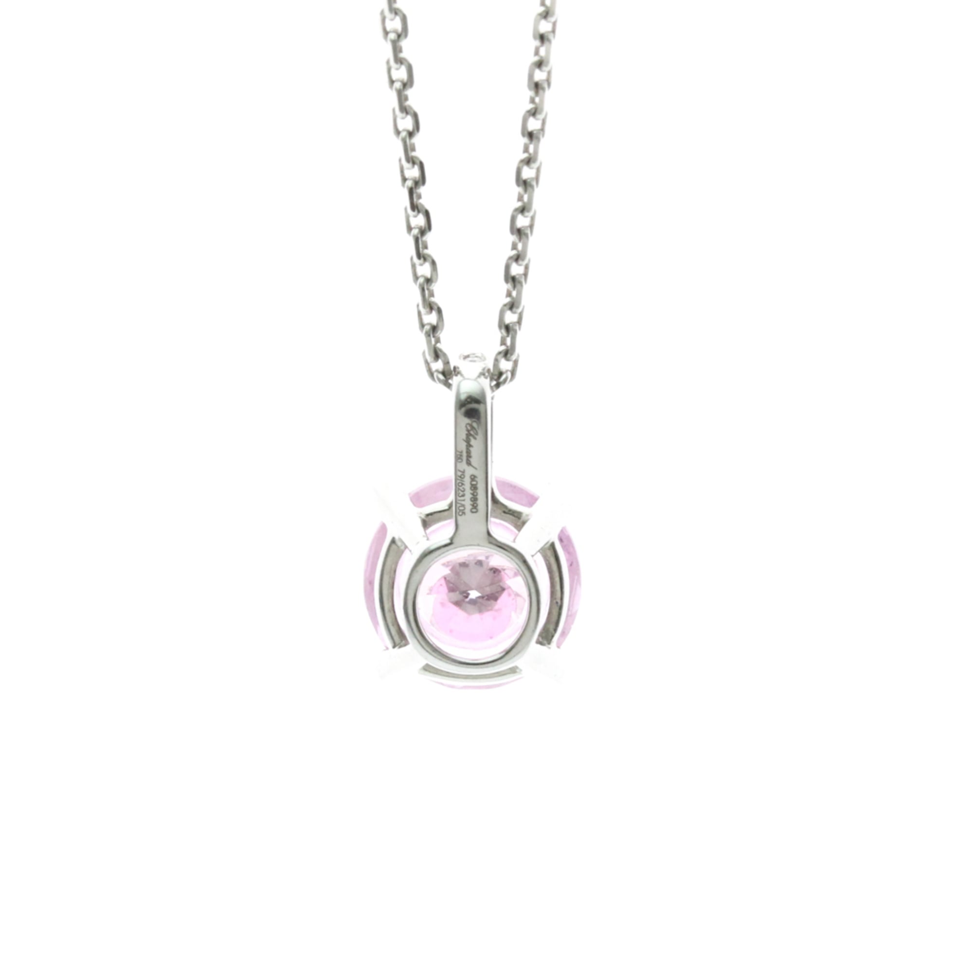 Chopard Happy Diamonds 5 Diamond Round Pendant 18K White Gold With Diamonds Silver White_Gold Necklace Jewelry (Pre-Owned)