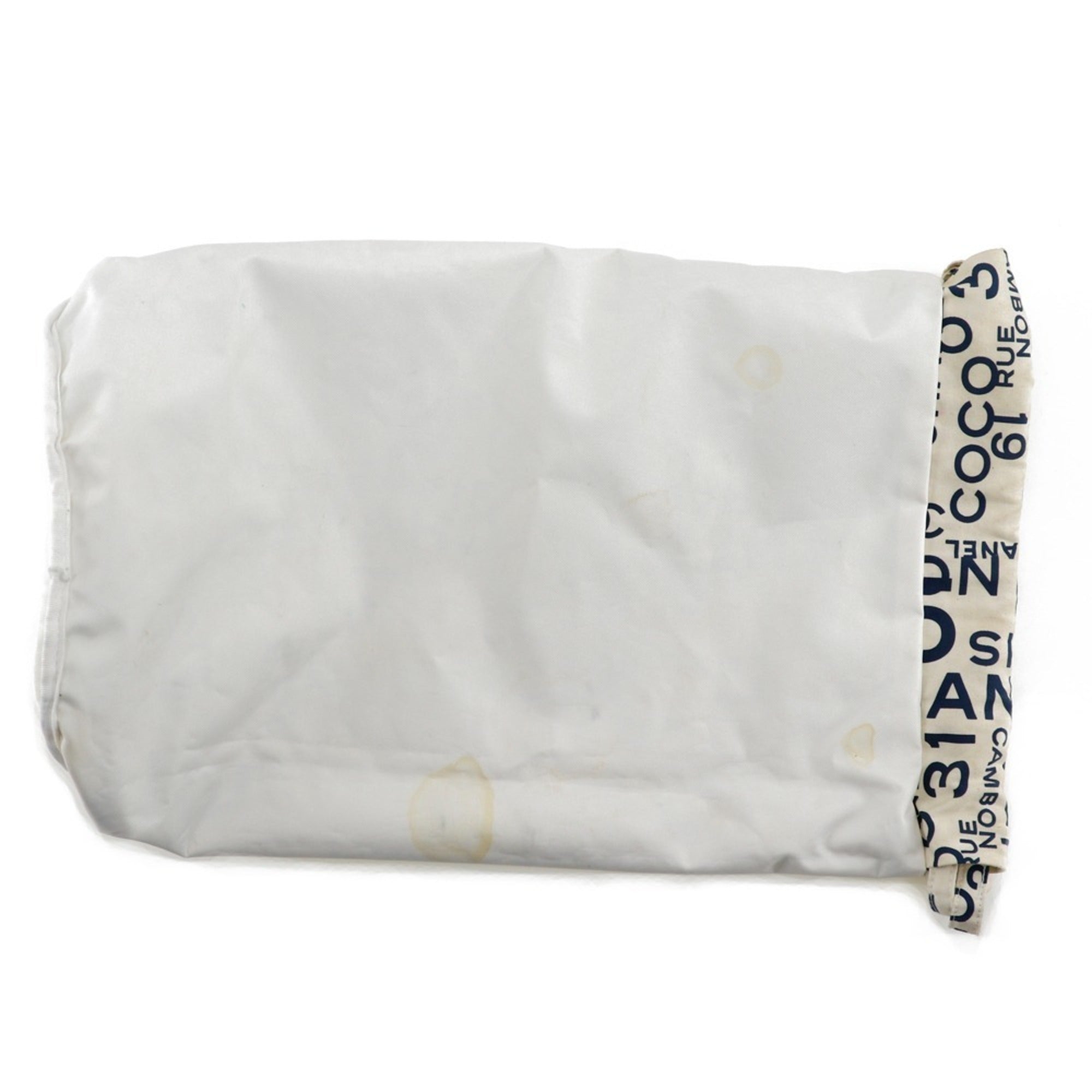 Chanel White Cotton Beach Bag Shoulder Bag (Pre-Owned)