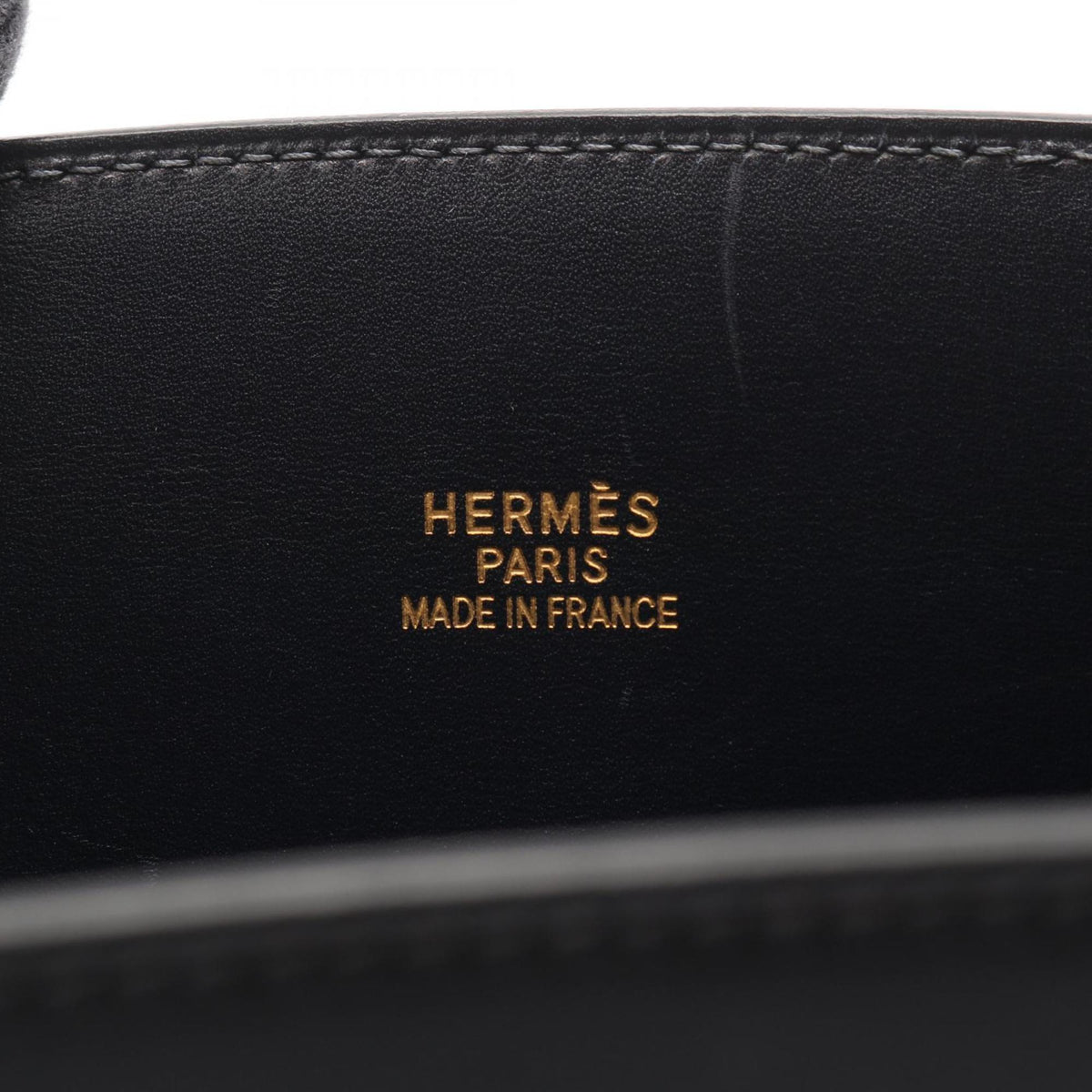 Hermes Indigo Blue Navy Box Calf Leather Handbag (Pre-Owned)