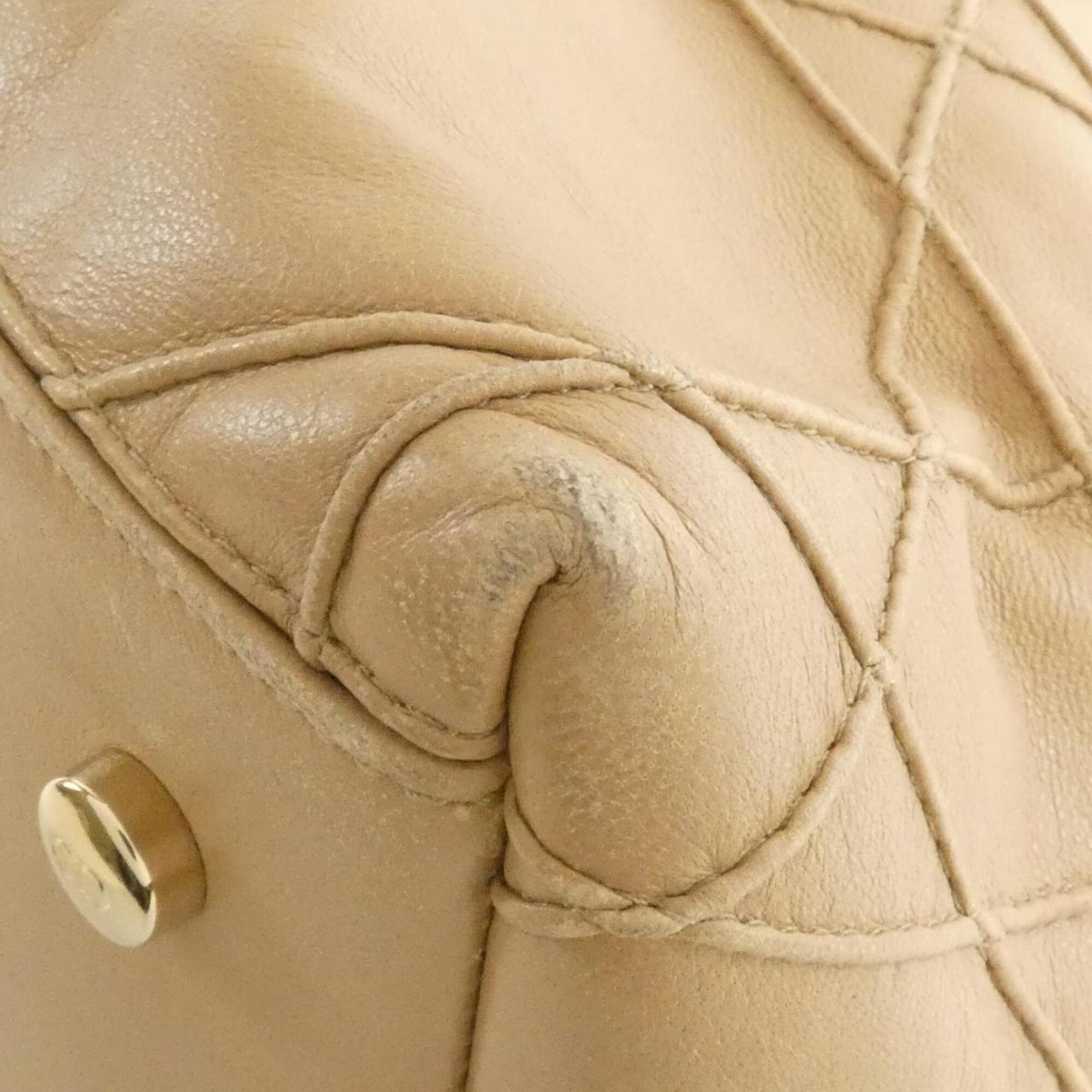 Christian Dior Beige Leather Handbag (Pre-Owned)