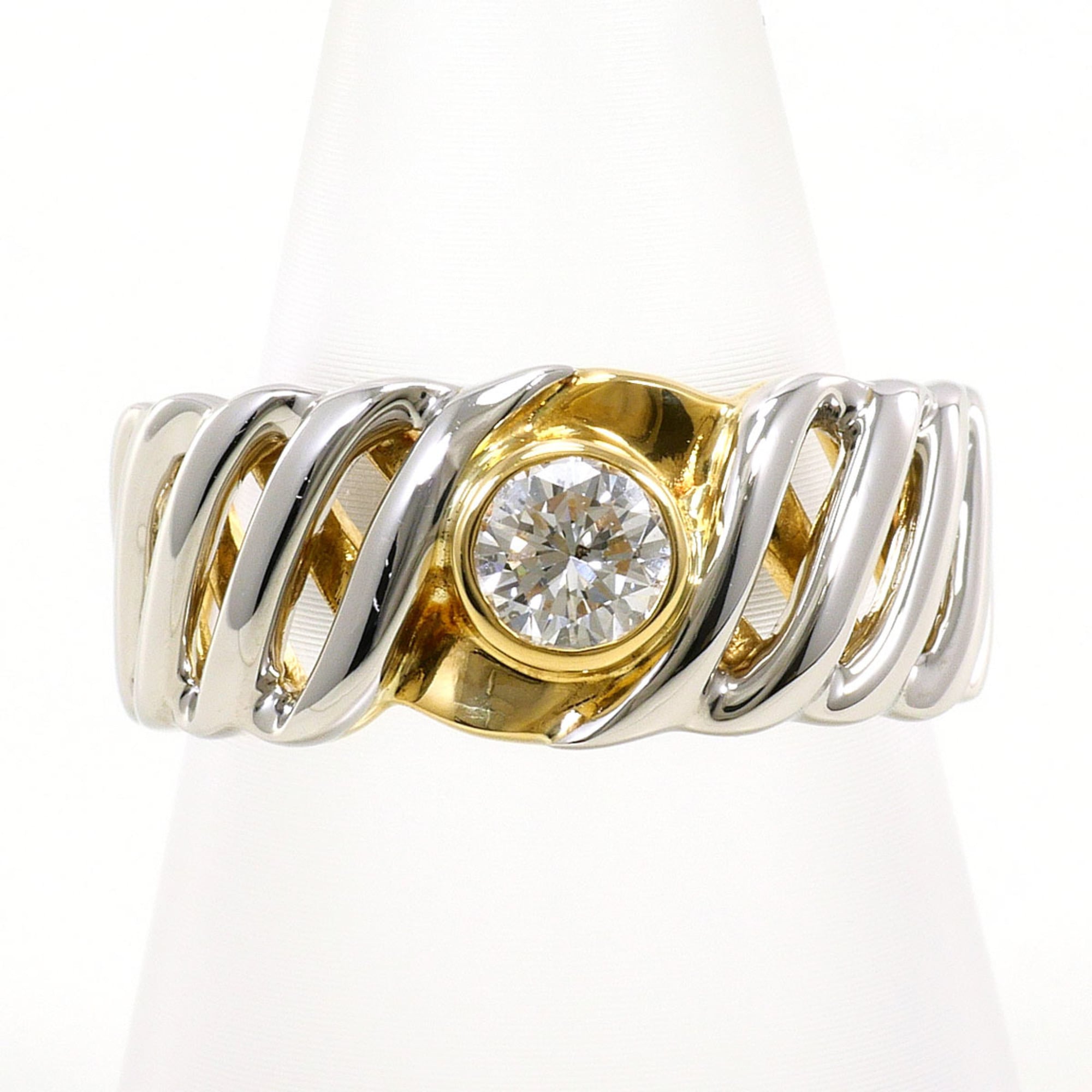 Unbranded Platinum Yellow Gold Yellow Gold (18K) Platinum 900 Band Ring (Pre-Owned)