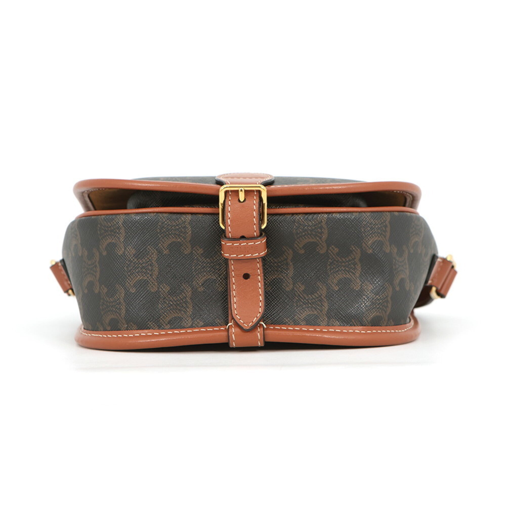 Celine Brown Pvc Leather Handbag Shoulder Bag (Pre-Owned)