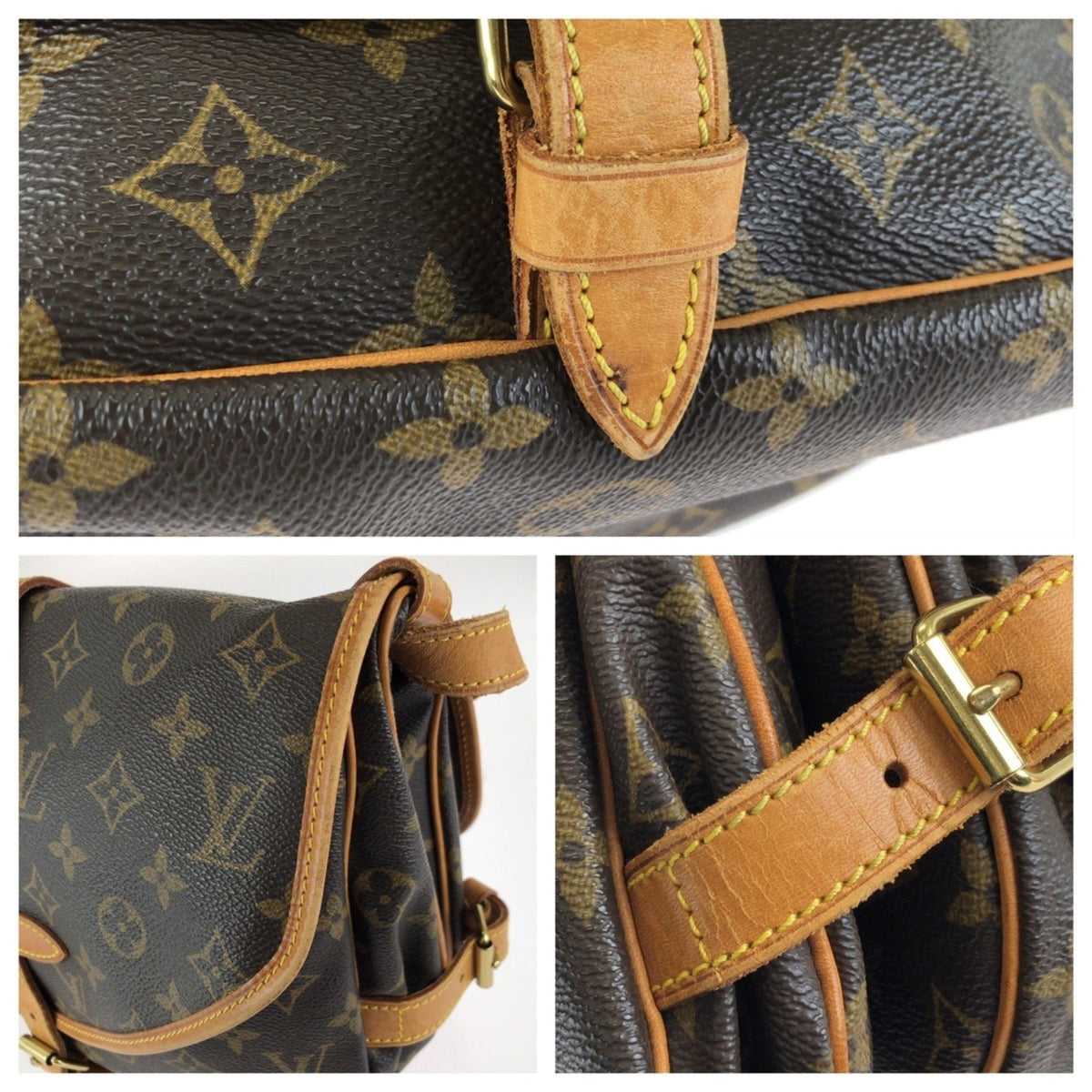Louis Vuitton Monogram Brown Pvc Leather Messenger Bag Shoulder Bag (Pre-Owned)