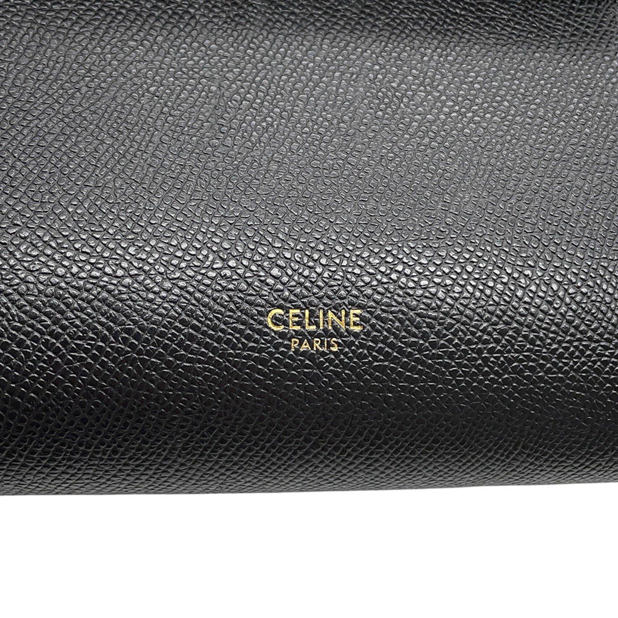 Celine Black Leather Handbag Shoulder Bag (Pre-Owned)