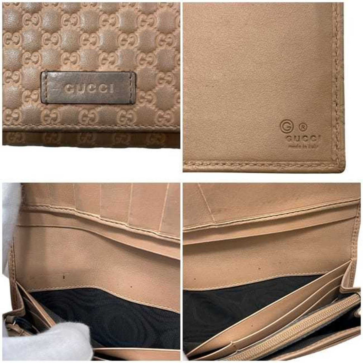 Gucci Microguccissima Beige Micro Gg Leather Long Wallet (Bi-Fold) (Pre-Owned)