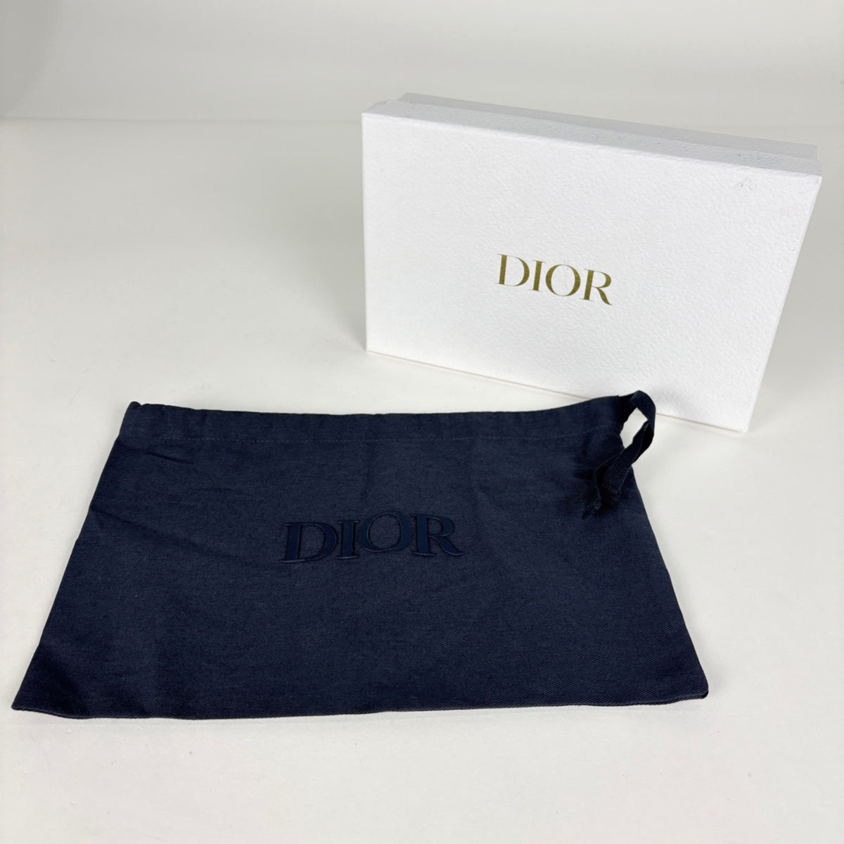 Christian Dior Gray Leather Long Wallet (Bi-Fold) (Pre-Owned)