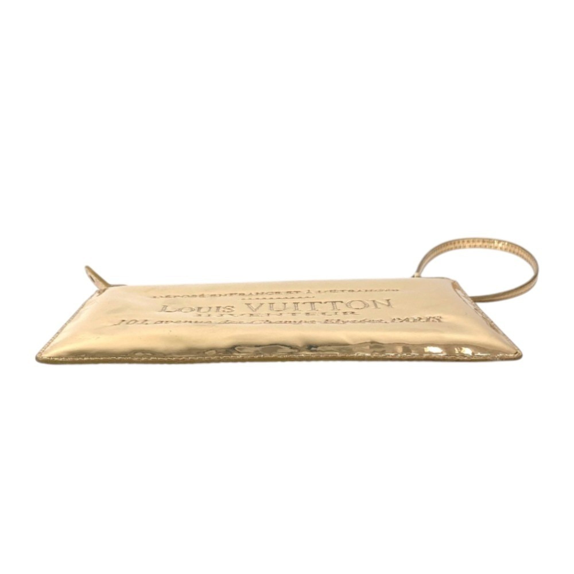 Louis Vuitton Gold Leather Pochette (Pre-Owned)