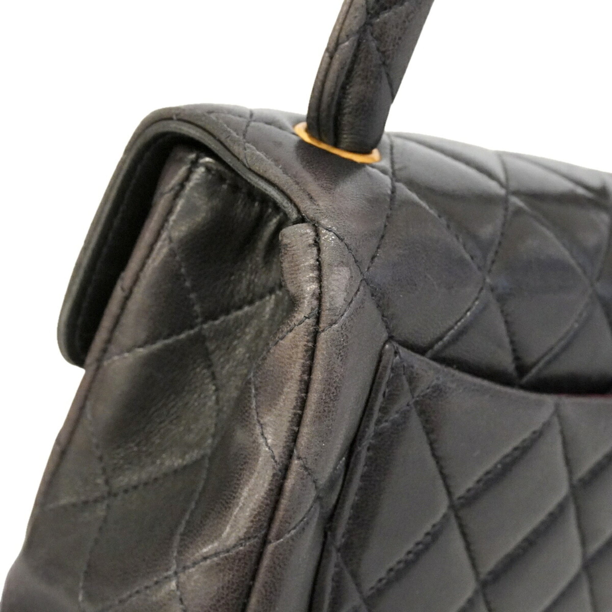 Chanel Black Leather Handbag (Pre-Owned)