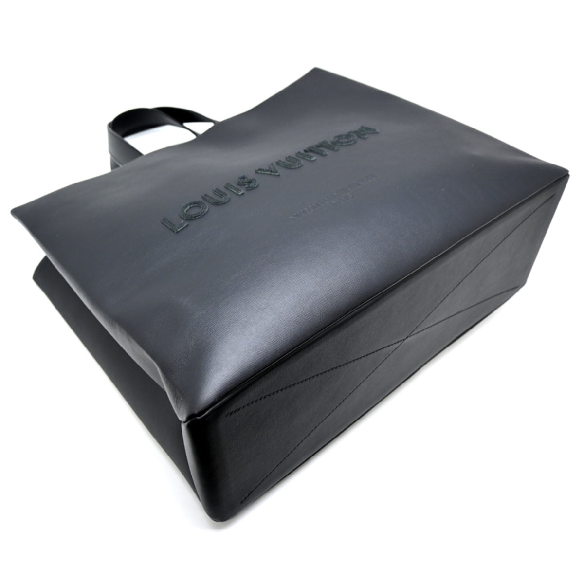 Louis Vuitton Black Leather Tote Bag (Pre-Owned)