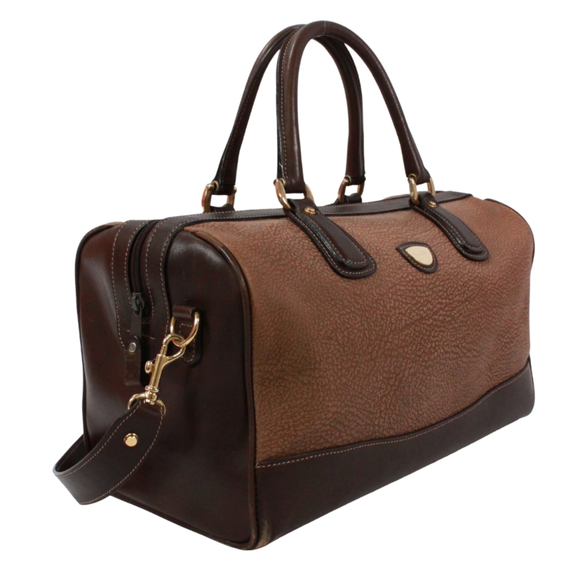 Gucci Brown Leather Boston Bag Handbag (Pre-Owned)