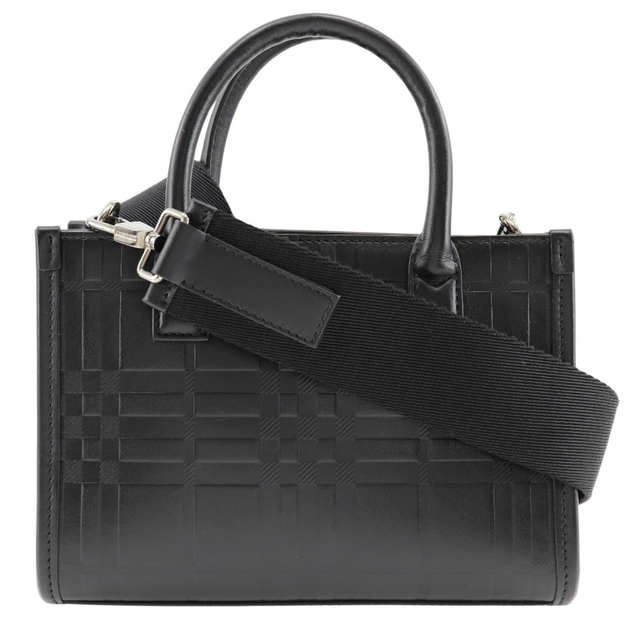 Burberry Black Leather Handbag (Pre-Owned)