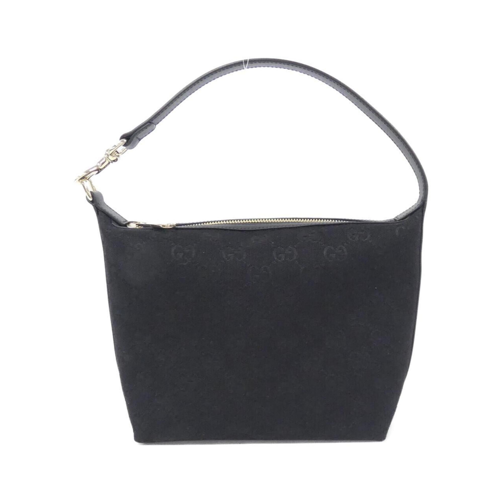Gucci Black Gg Canvas Handbag (Pre-Owned)