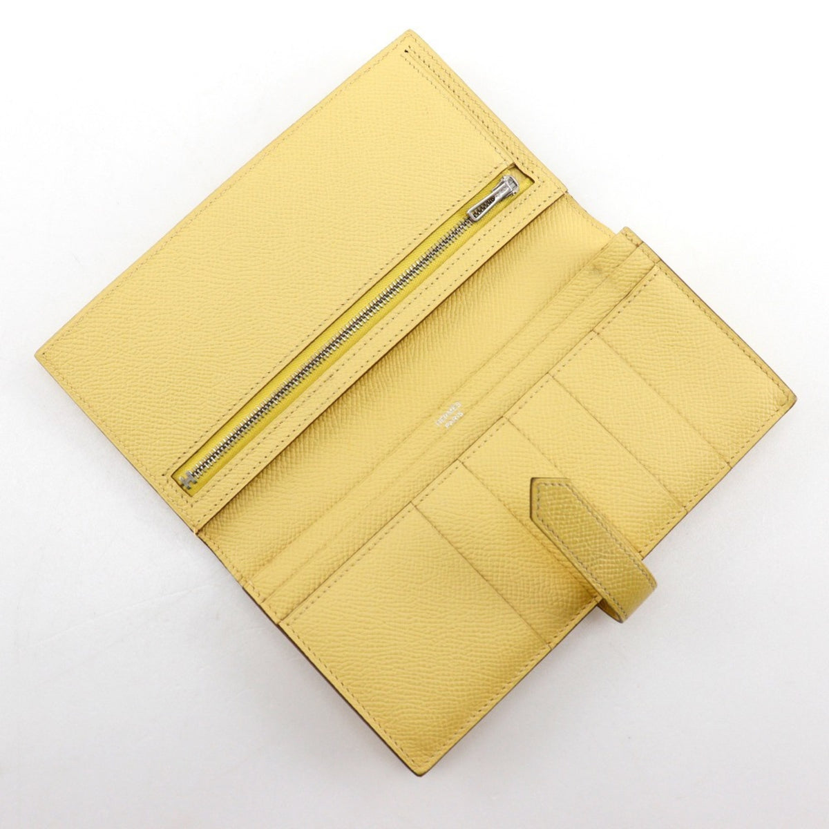 Hermes Yellow Epsom Leather Long Wallet (Bi-Fold) (Pre-Owned)