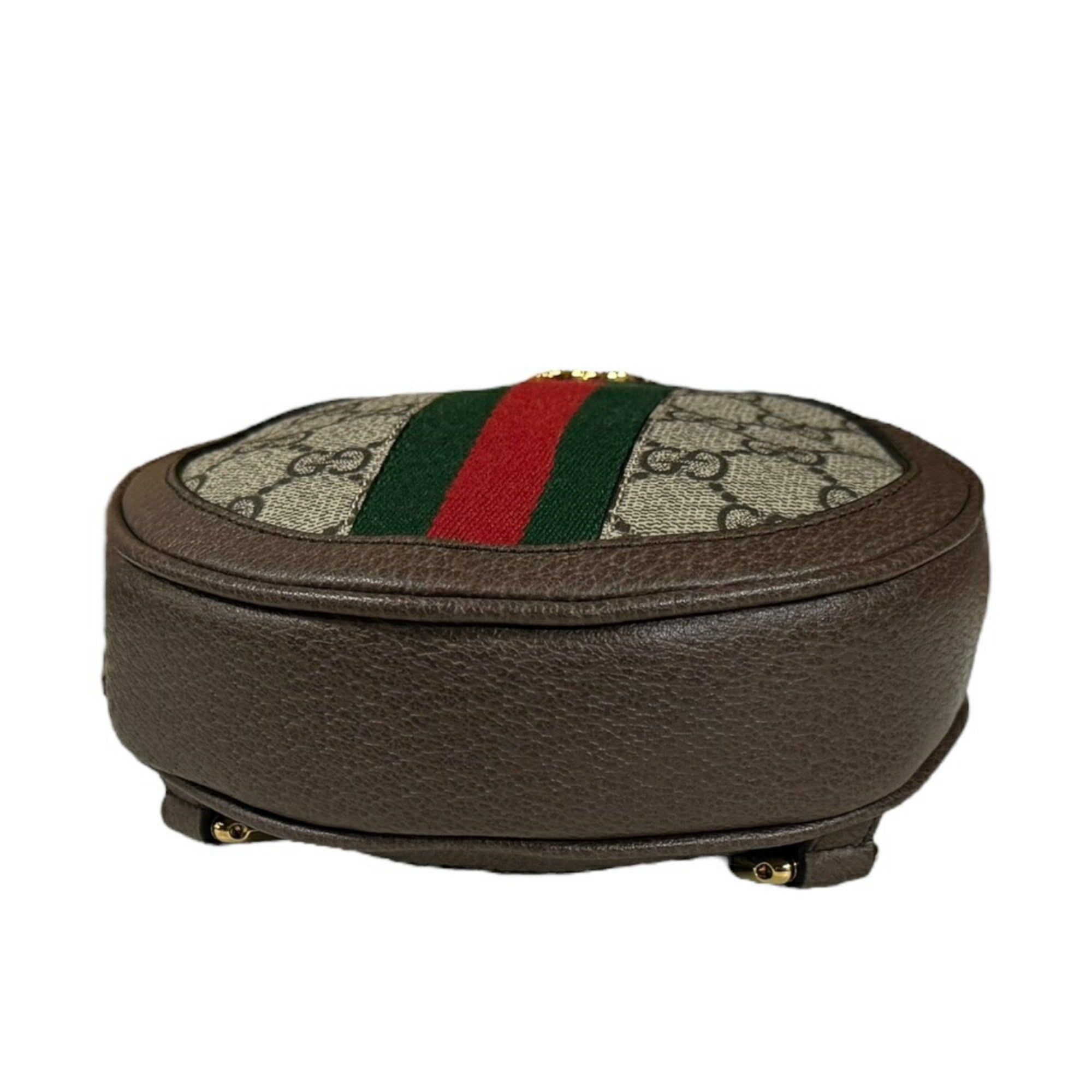 Gucci Beige Brown Gg Supreme Leather Backpack (Pre-Owned)