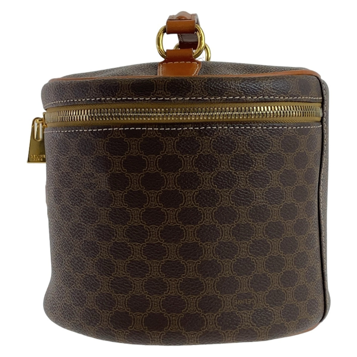 Celine Brown Pvc Leather Handbag Pouch Vanity Bag (Pre-Owned)