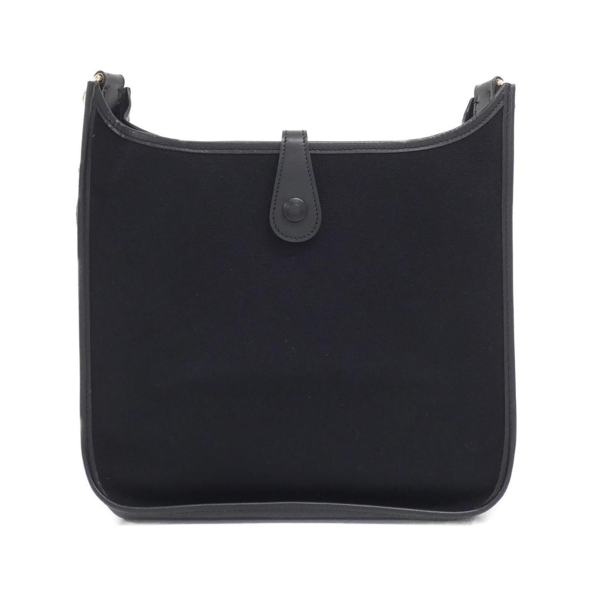 Hermes Black Canvas Shoulder Bag (Pre-Owned)