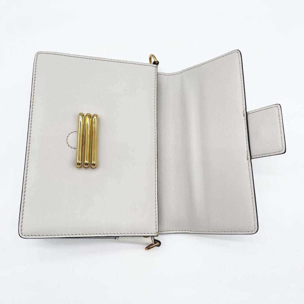 Etro Multi-Color White Leather Shoulder Bag (Pre-Owned)
