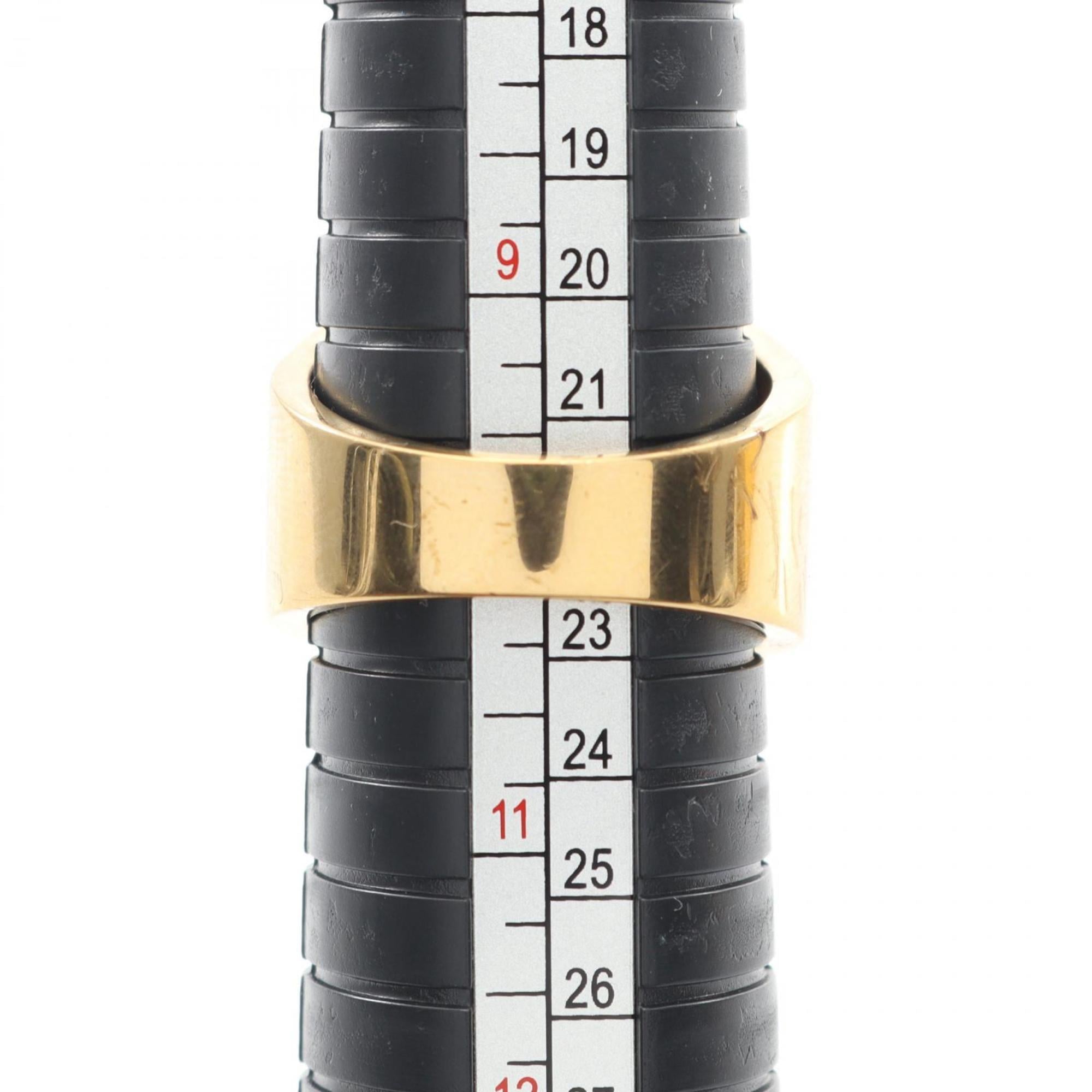 Fendi Gold Silver Gold Plating Band Ring (Pre-Owned)