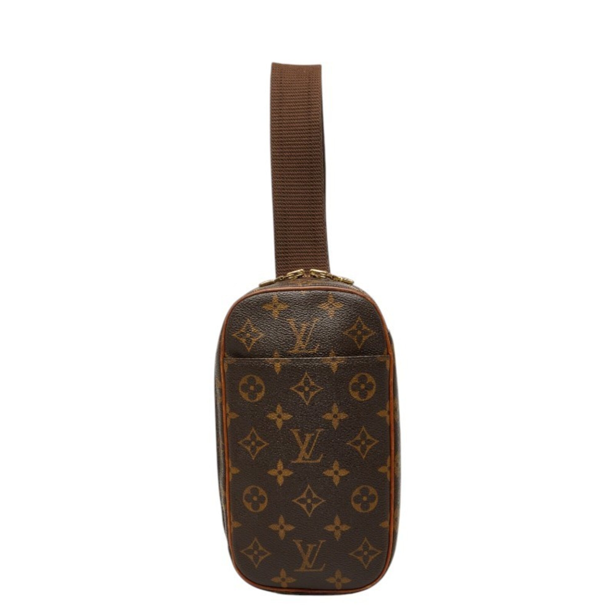 Louis Vuitton Brown Pvc Leather Fanny Pack Sling Bag (Pre-Owned)