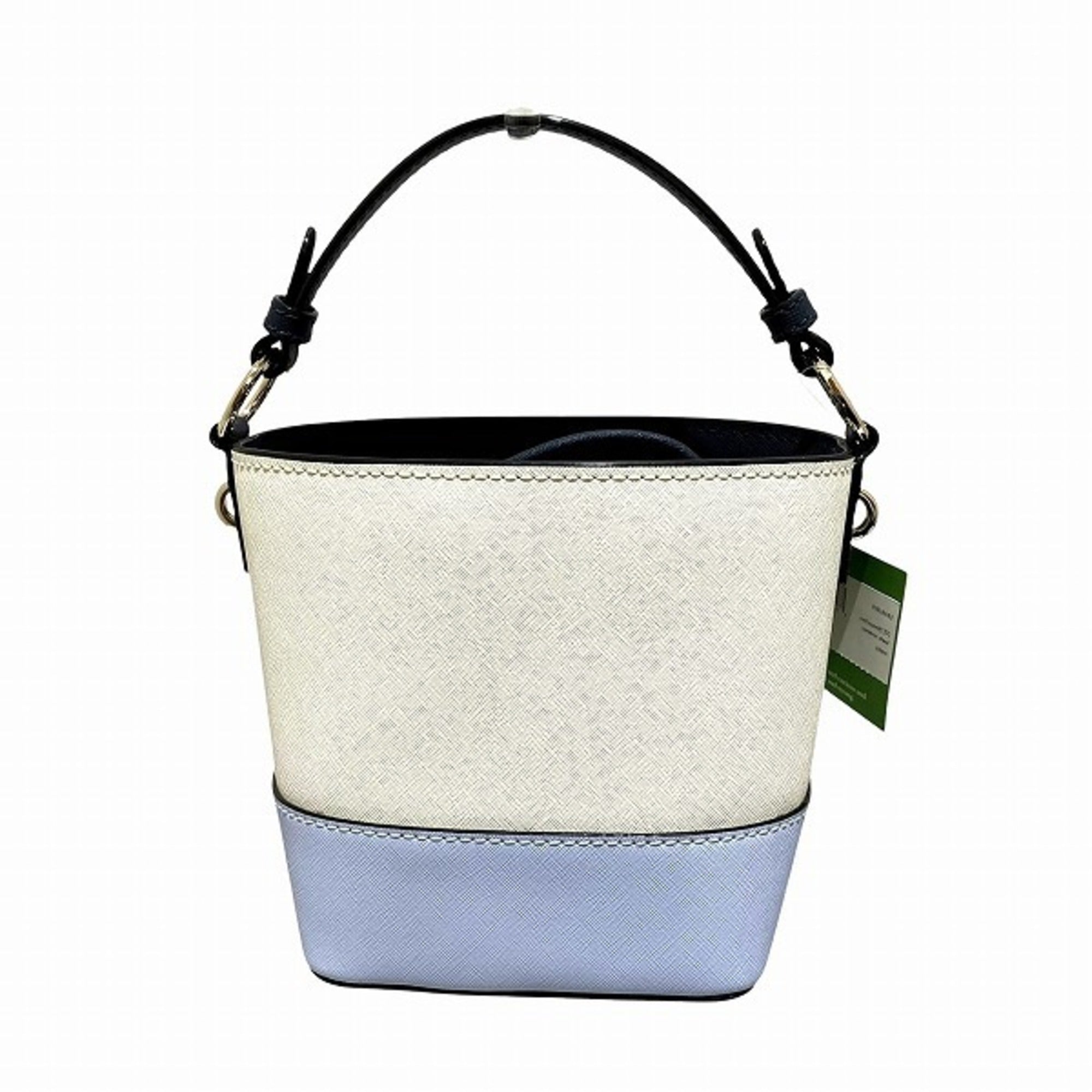Kate Spade Light Blue White Leather Handbag Shoulder Bag (Pre-Owned)