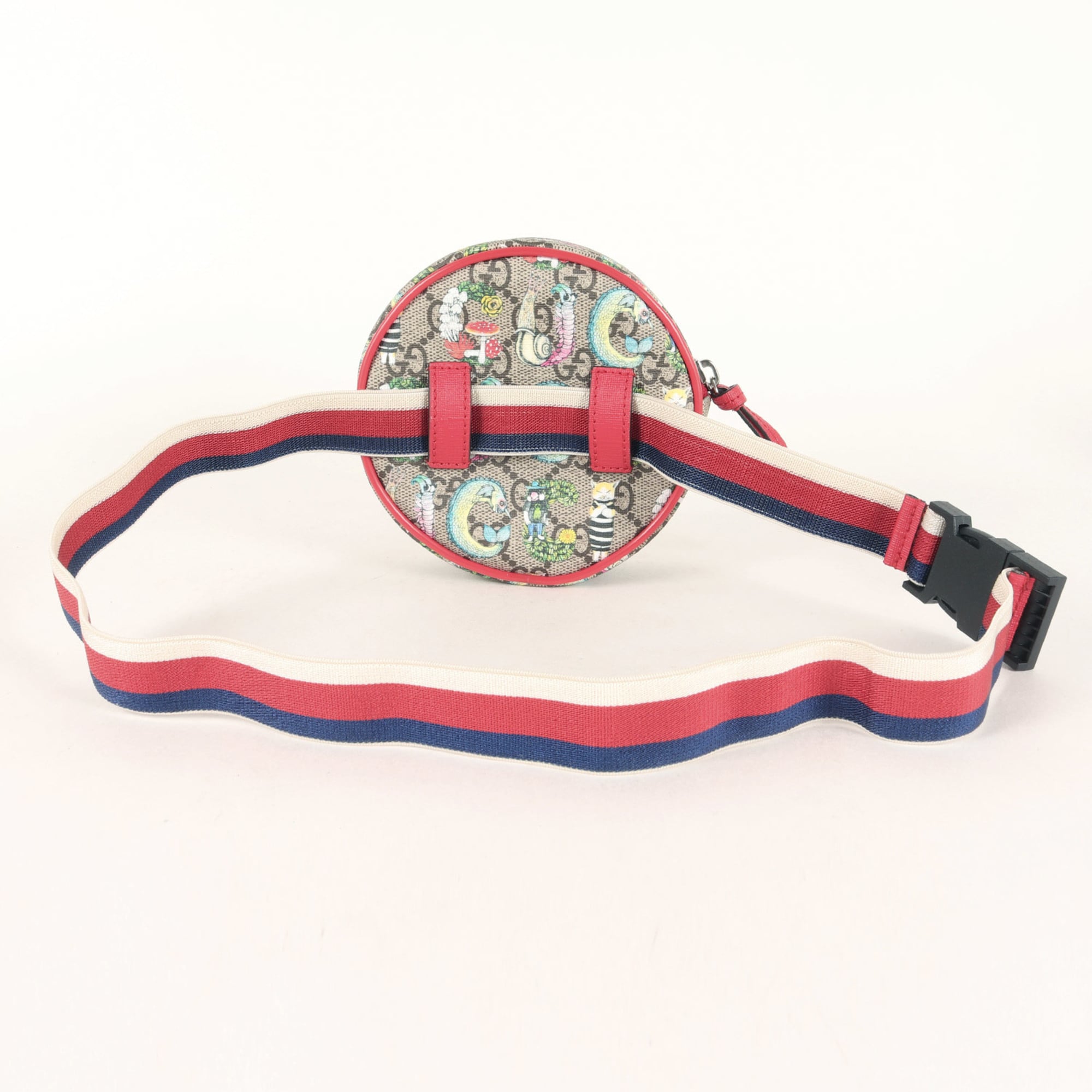 Gucci Beige Multi-Color Red Color Gg Canvas Fanny Pack Pouch (Pre-Owned)