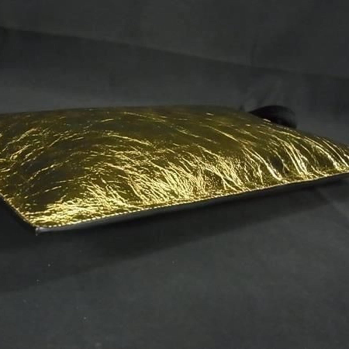 Fendi Gold Leather Clutch Bag (Pre-Owned)