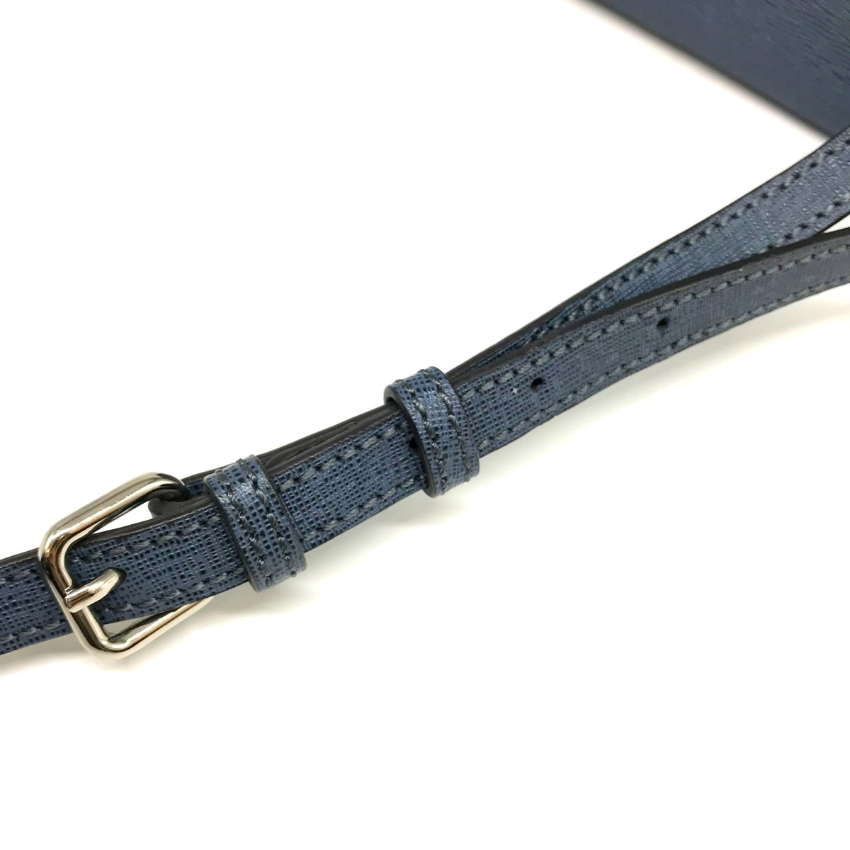 Fendi Navy Leather Handbag Shoulder Bag (Pre-Owned)