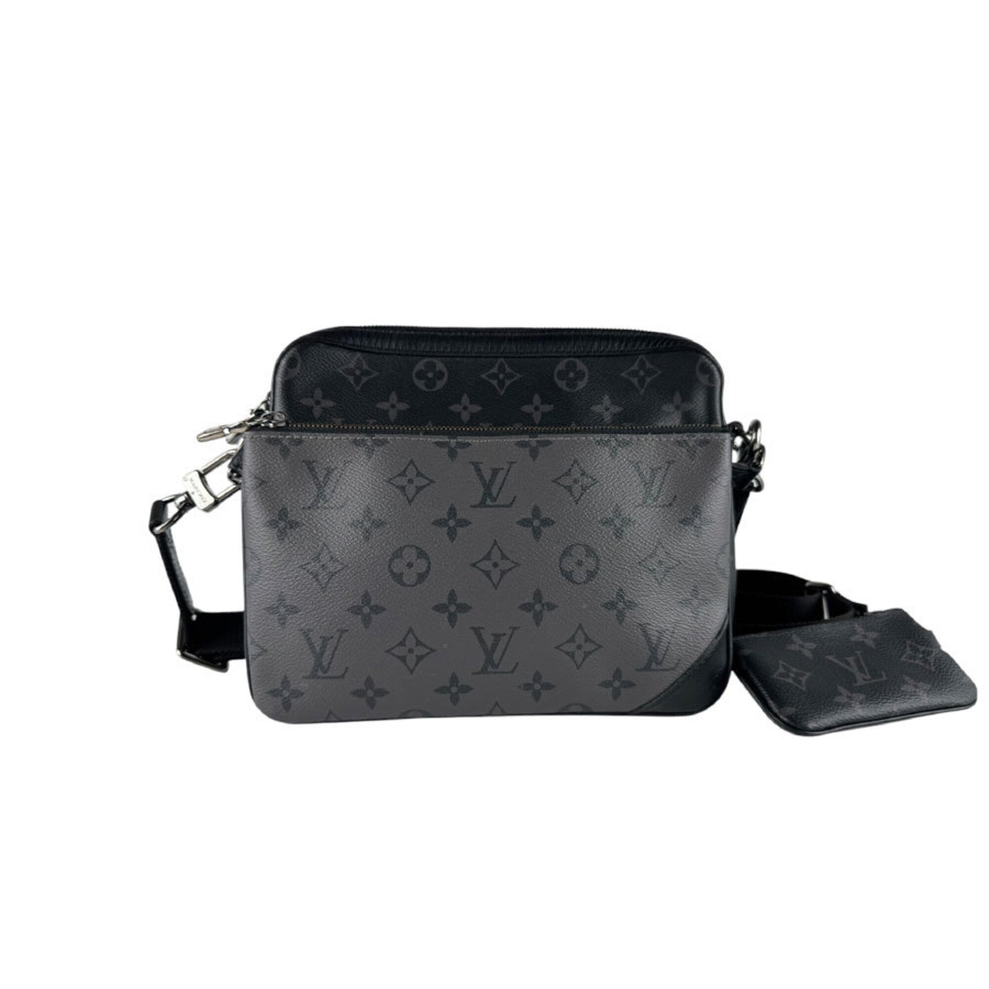 Louis Vuitton Black Gray Monogram Eclipse Monogram Eclipse Shoulder Bag (Pre-Owned)