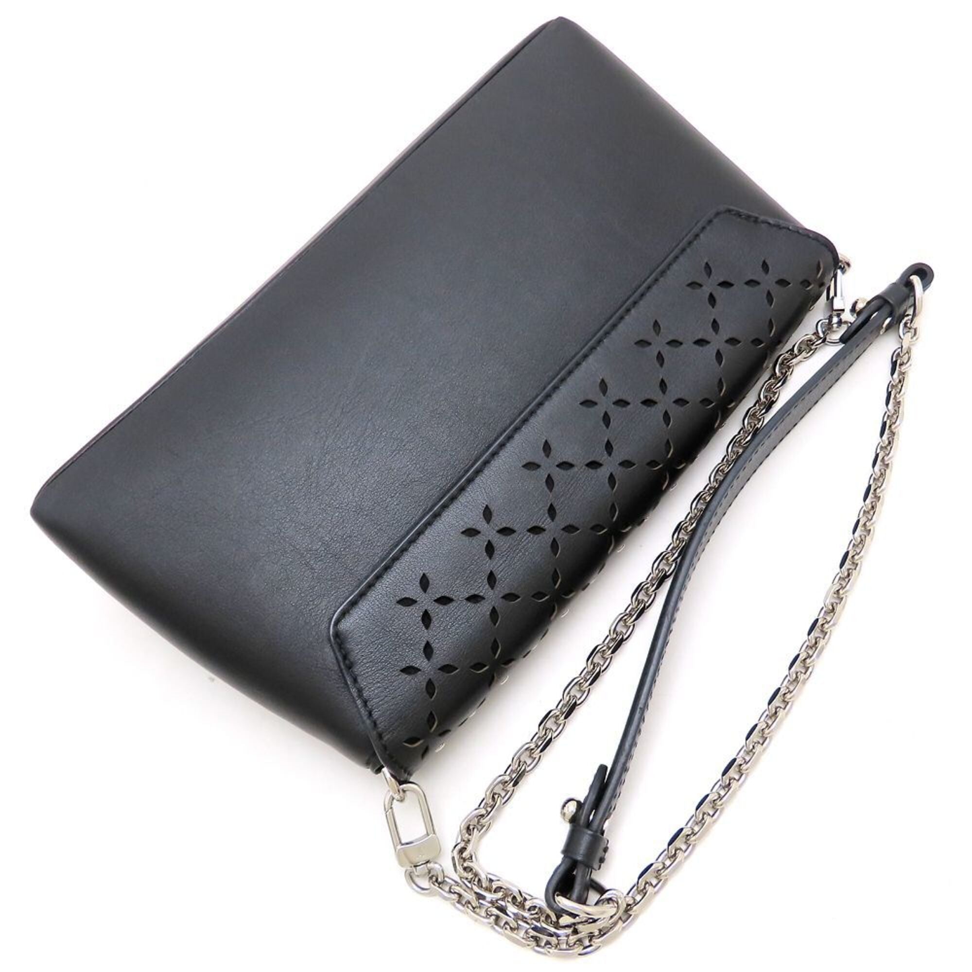 Louis Vuitton Black Leather Shoulder Bag (Pre-Owned)