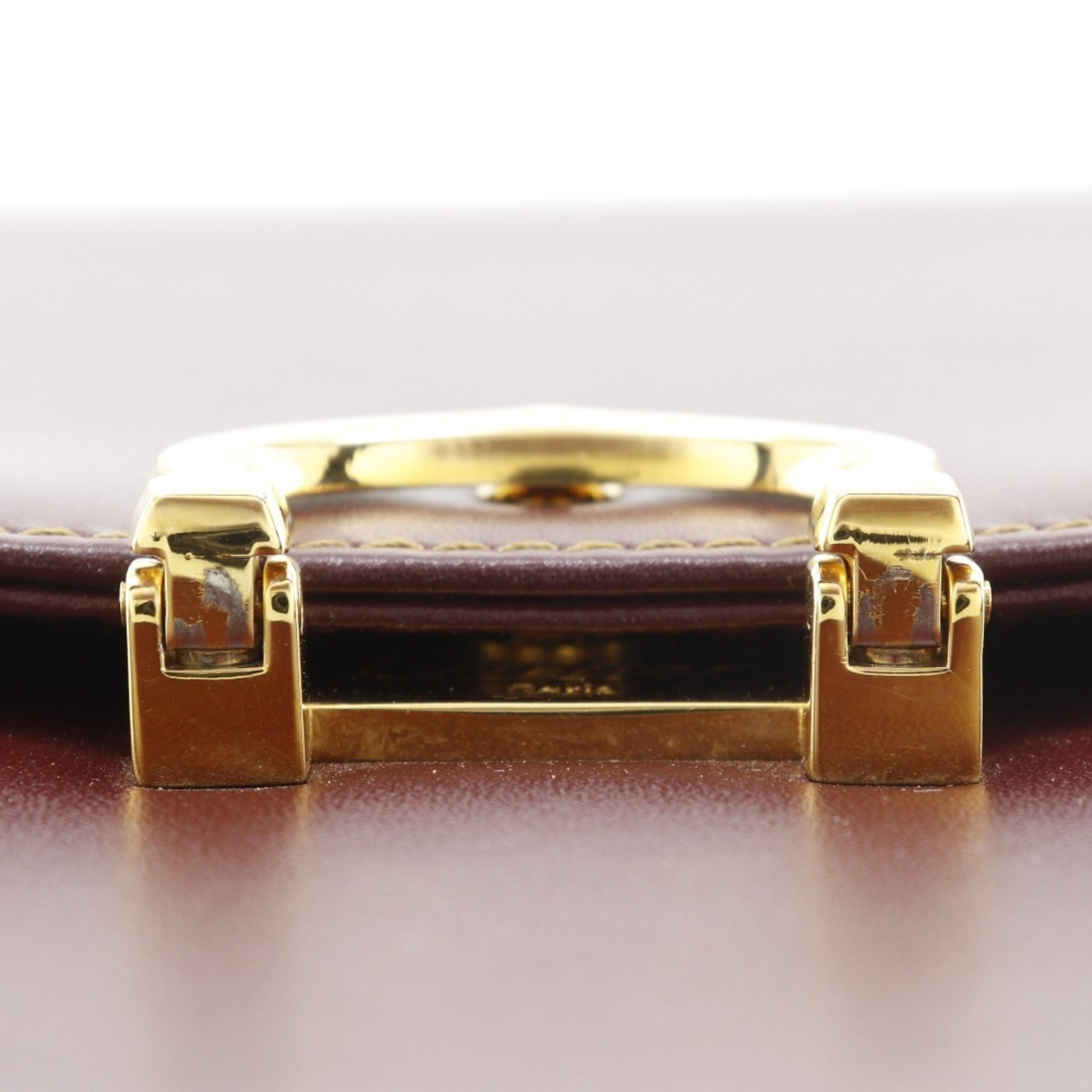 Cartier Must Bordeaux Leather Shoulder Bag (Pre-Owned)