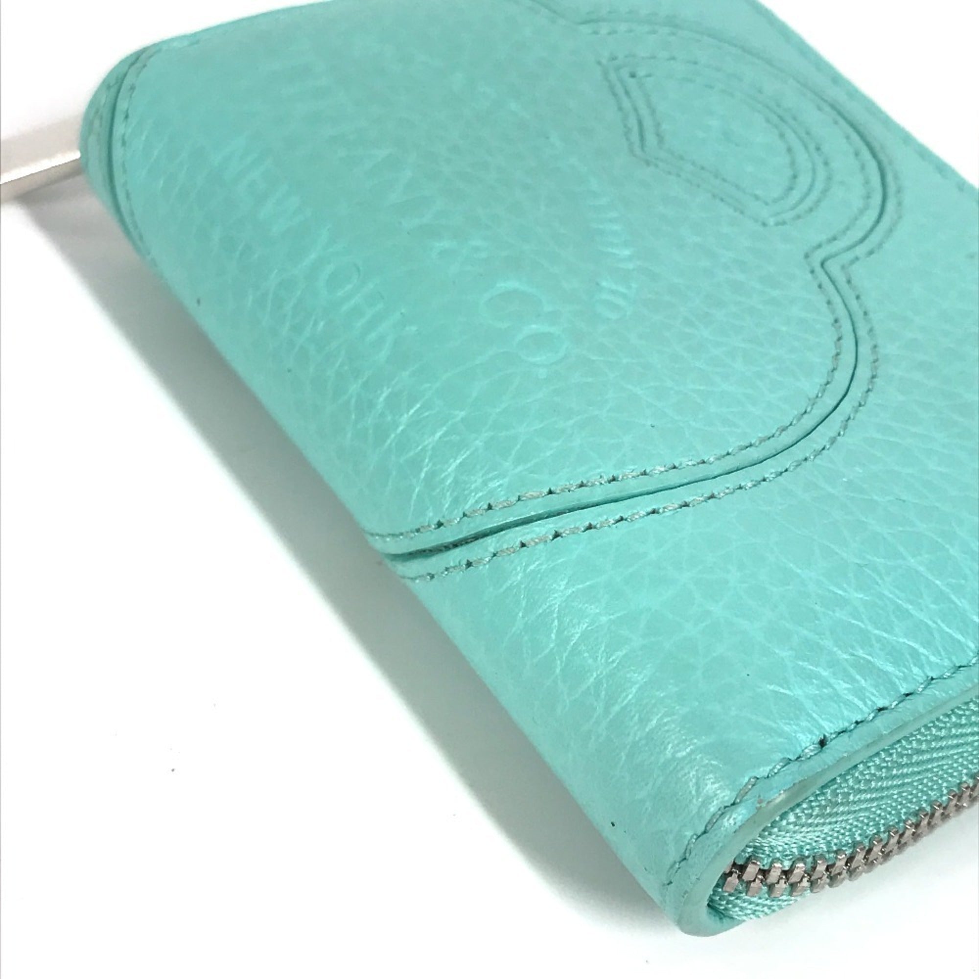 Tiffany Blue Leather Coin Purse/Coin Case (Pre-Owned)