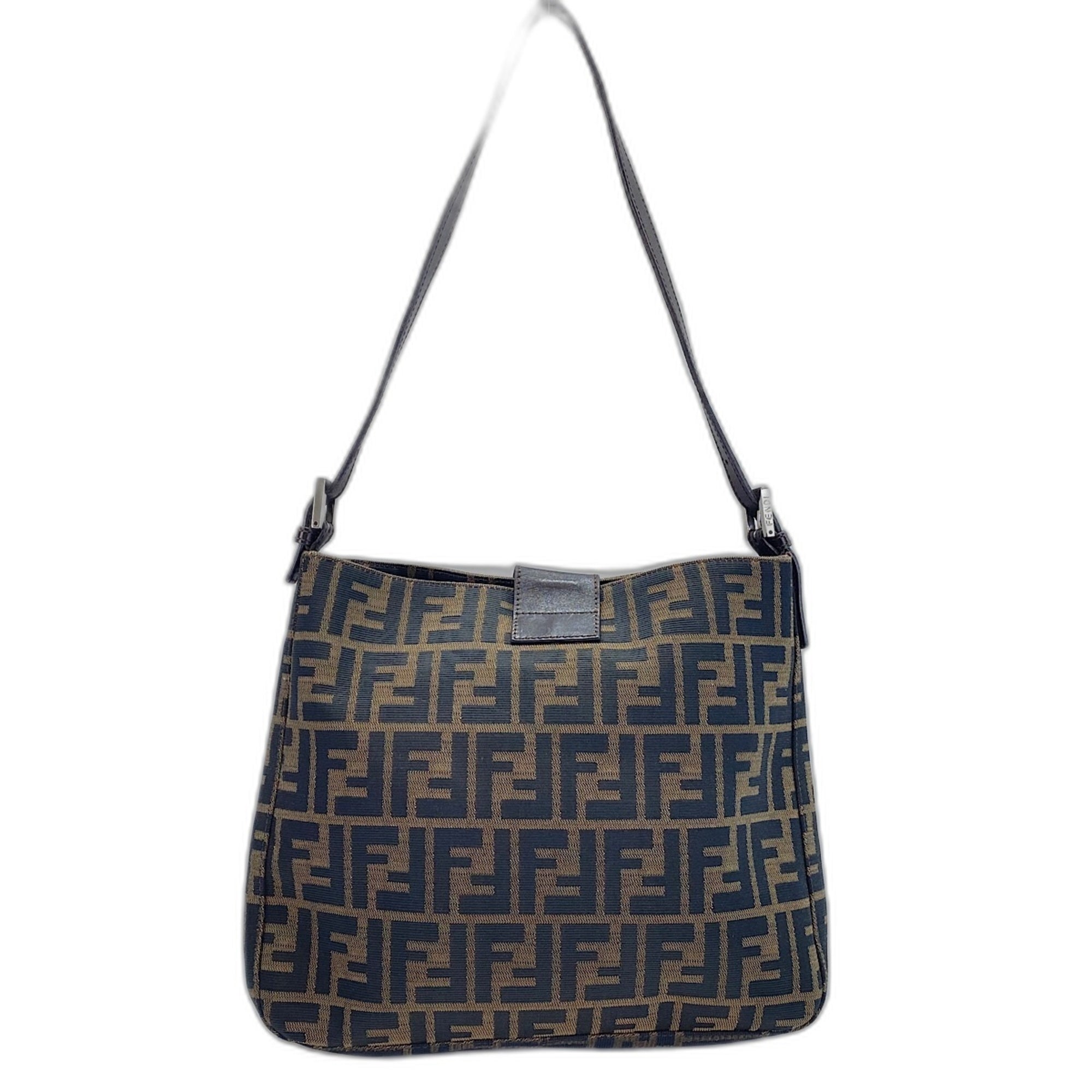 Fendi Brown Canvas Shoulder Bag (Pre-Owned)