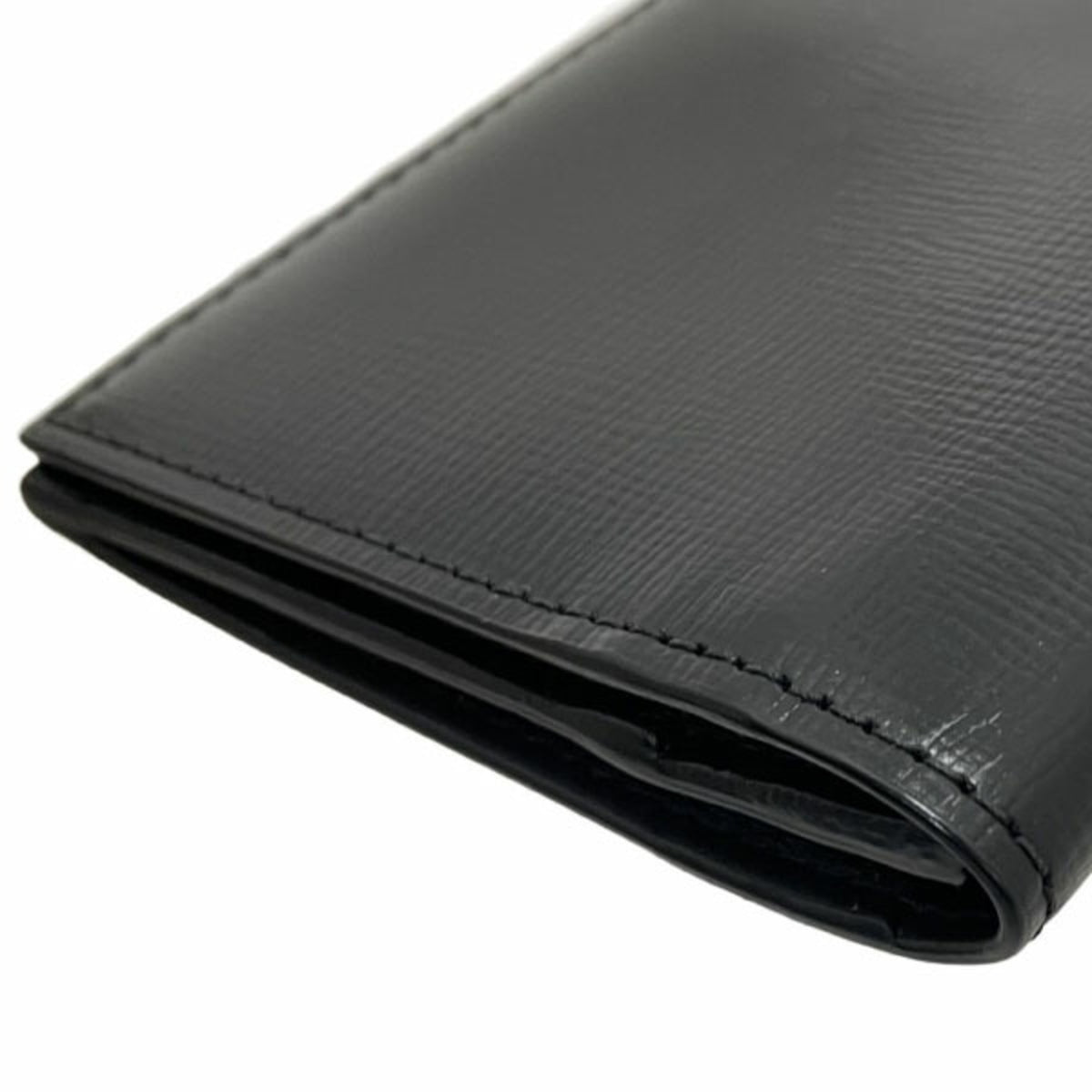 Burberry Black Leather Long Wallet (Bi-Fold) (Pre-Owned)