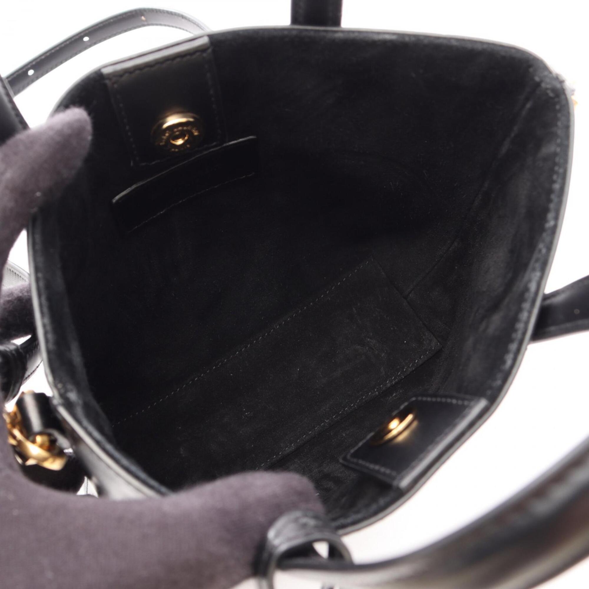 Saint Laurent Black Leather Handbag Shopping Bag (Pre-Owned)